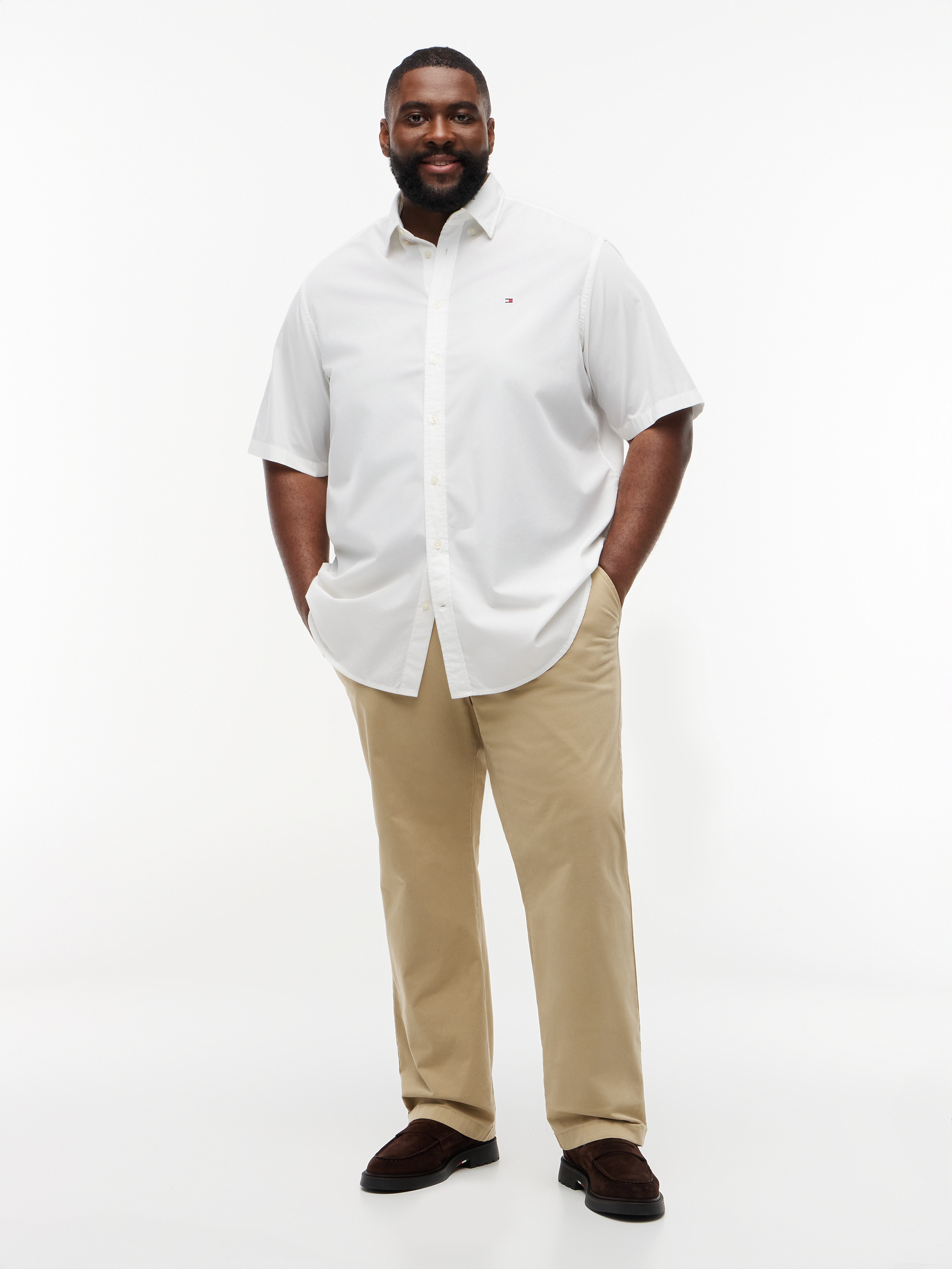 Tommy Hilfiger Big & Tall Kurzarmhemd »BT-FLEX POPLIN SOLID« Große Größen