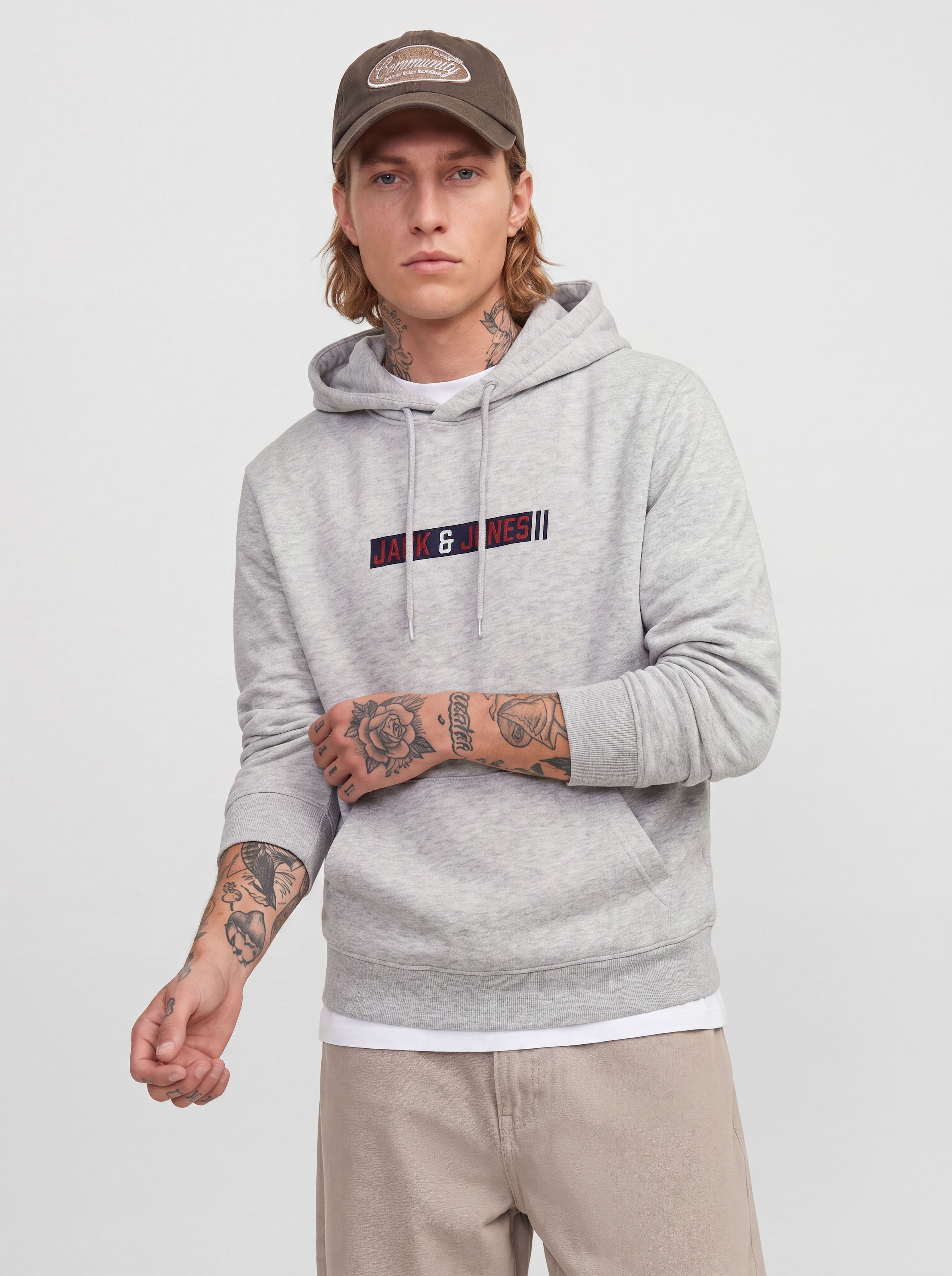 Jack & Jones Kapuzensweatshirt »JJMUNK SWEAT HOOD 3PK MP«, 3 Materialmix, regular fit
