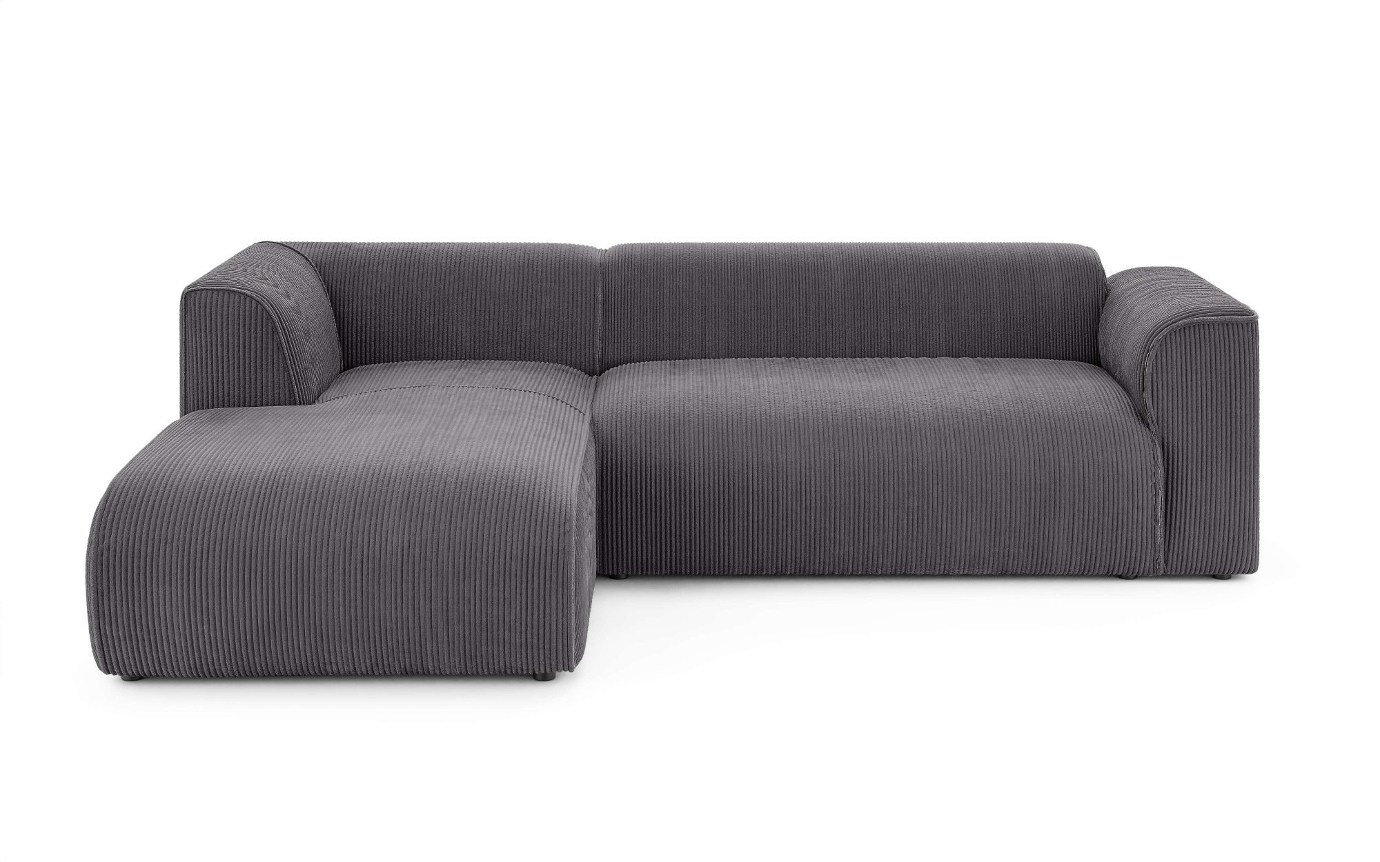 INOSIGN Ecksofa »MERID L-Form (257 cm), zeitlos & stilvolles Design,«, Aufwendig gepolstert, in Cord, Chenille und Struktur
