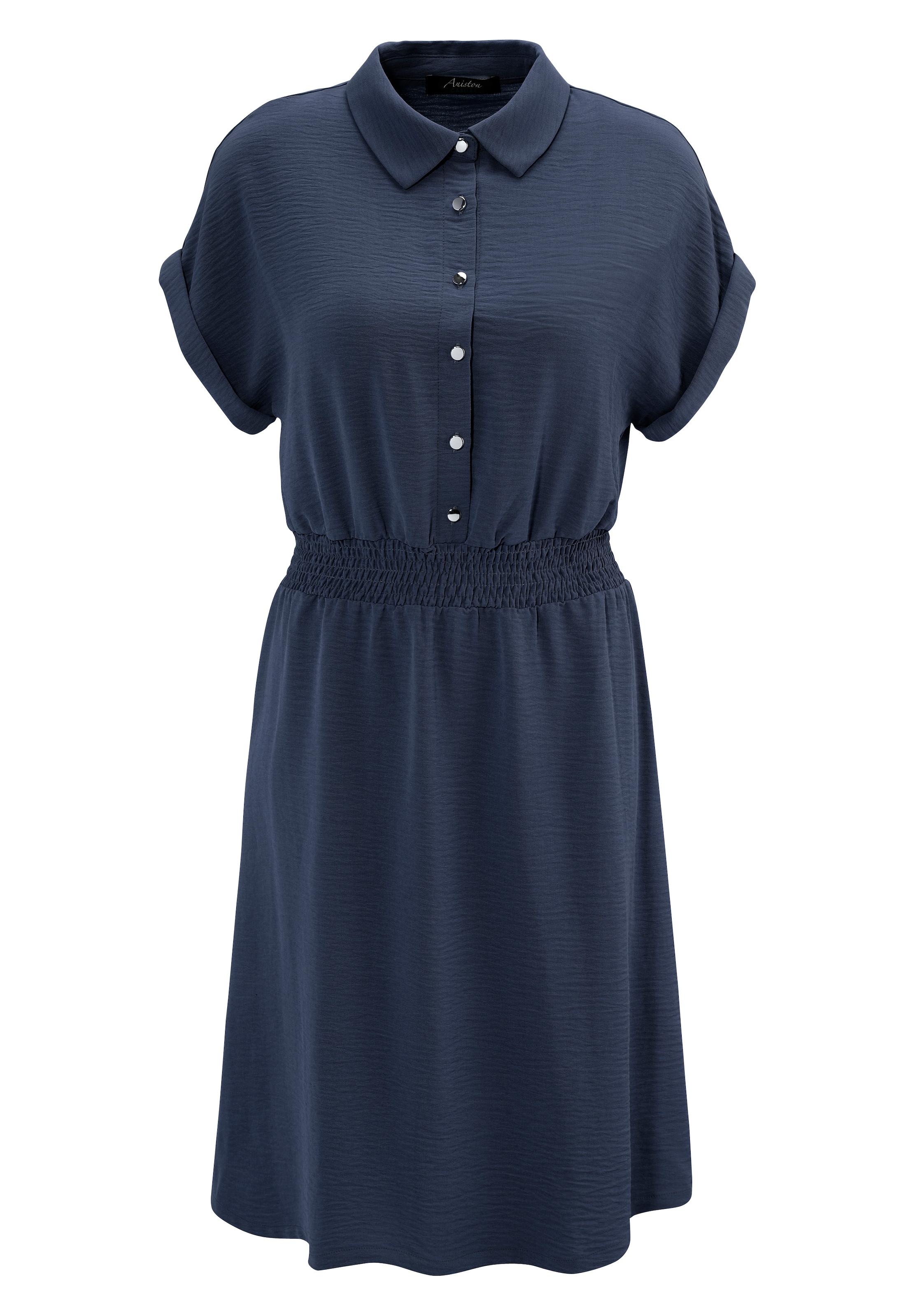 Aniston CASUAL Sommerkleid, mit Smokbündchen in der Taille