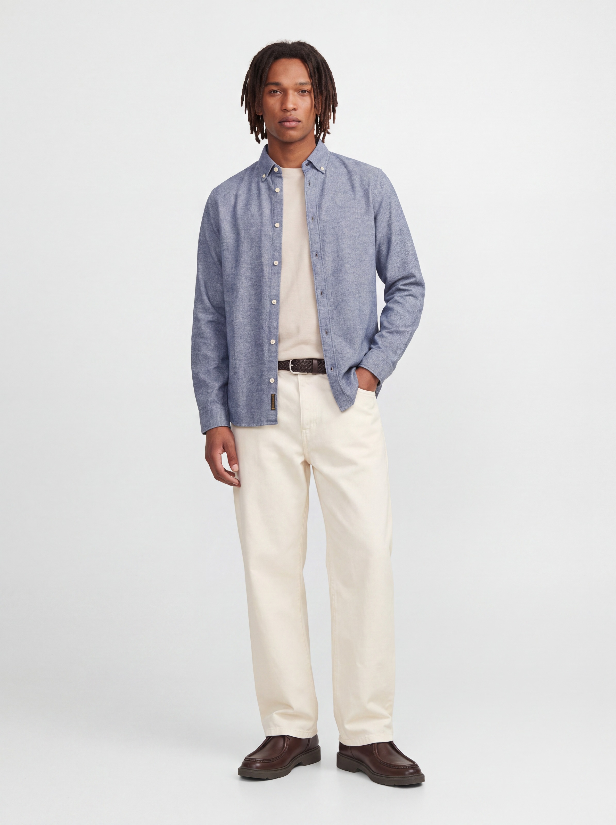 Jack & Jones Langarmhemd »JPRBLUHARVEY TWILL SOLID L/S SHIRT SN« Baumwolle, regular fit
