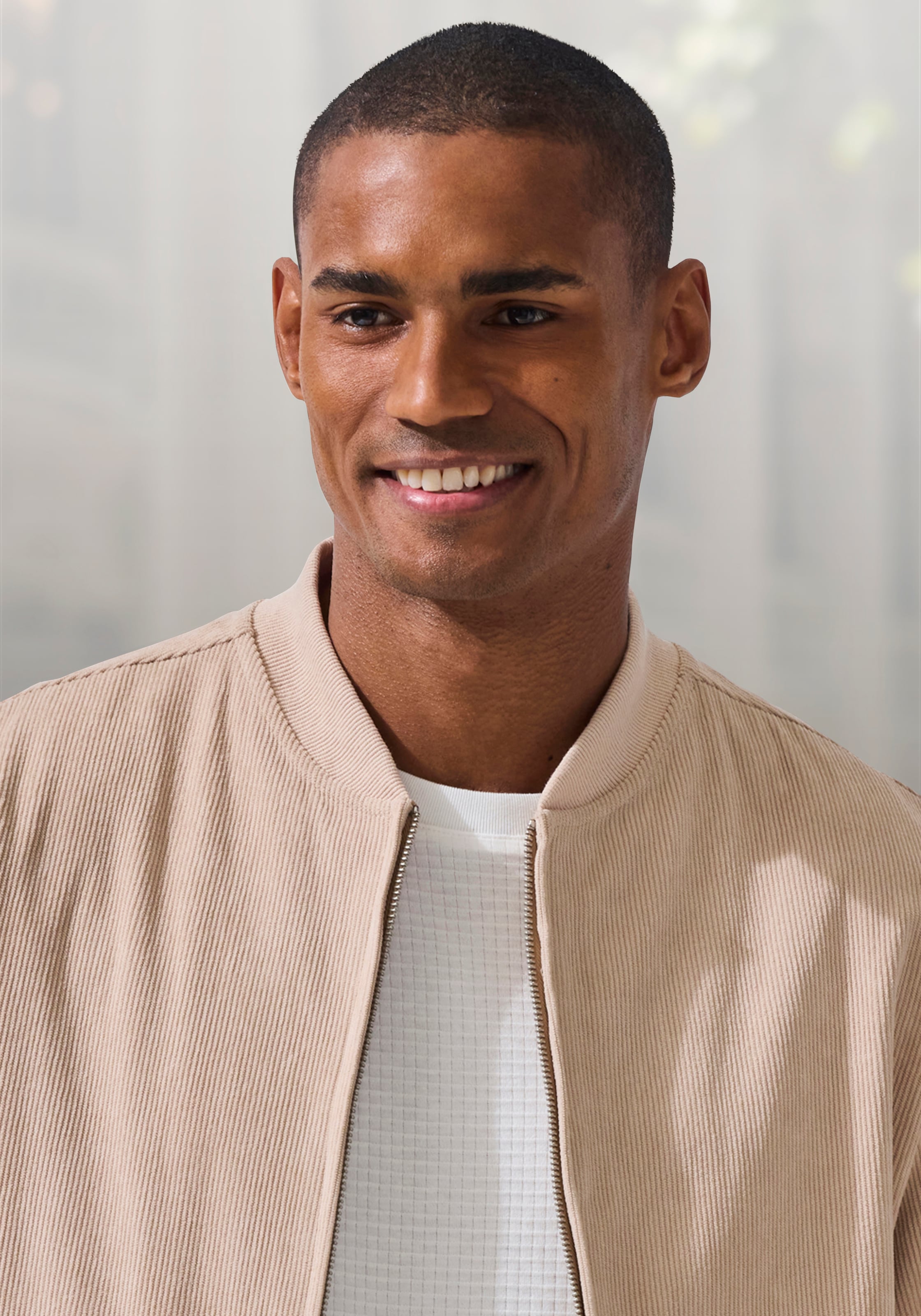 H.I.S Cordjacke »- Blouson mit Reißverschluss« , Pilotenjacke / Übergangsjacke aus Cord, regular fit