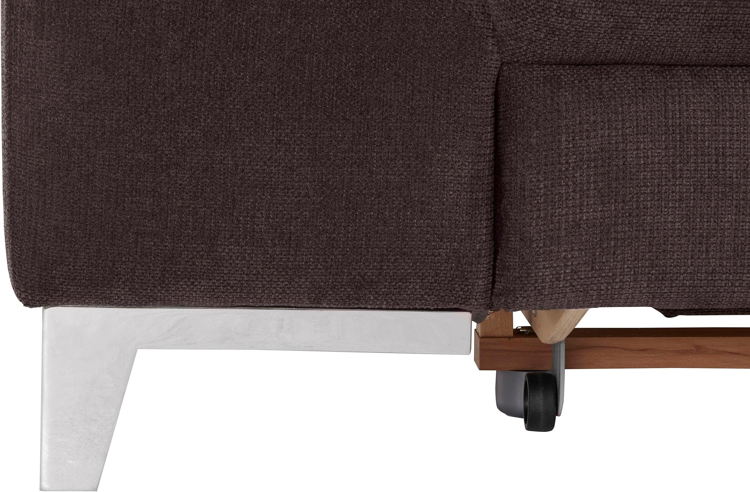 COTTA Polstergarnitur »Teresa L-Form«, (Set), Set bestehend aus: Ecksofa mit Kopfteilverstellung & Hocker