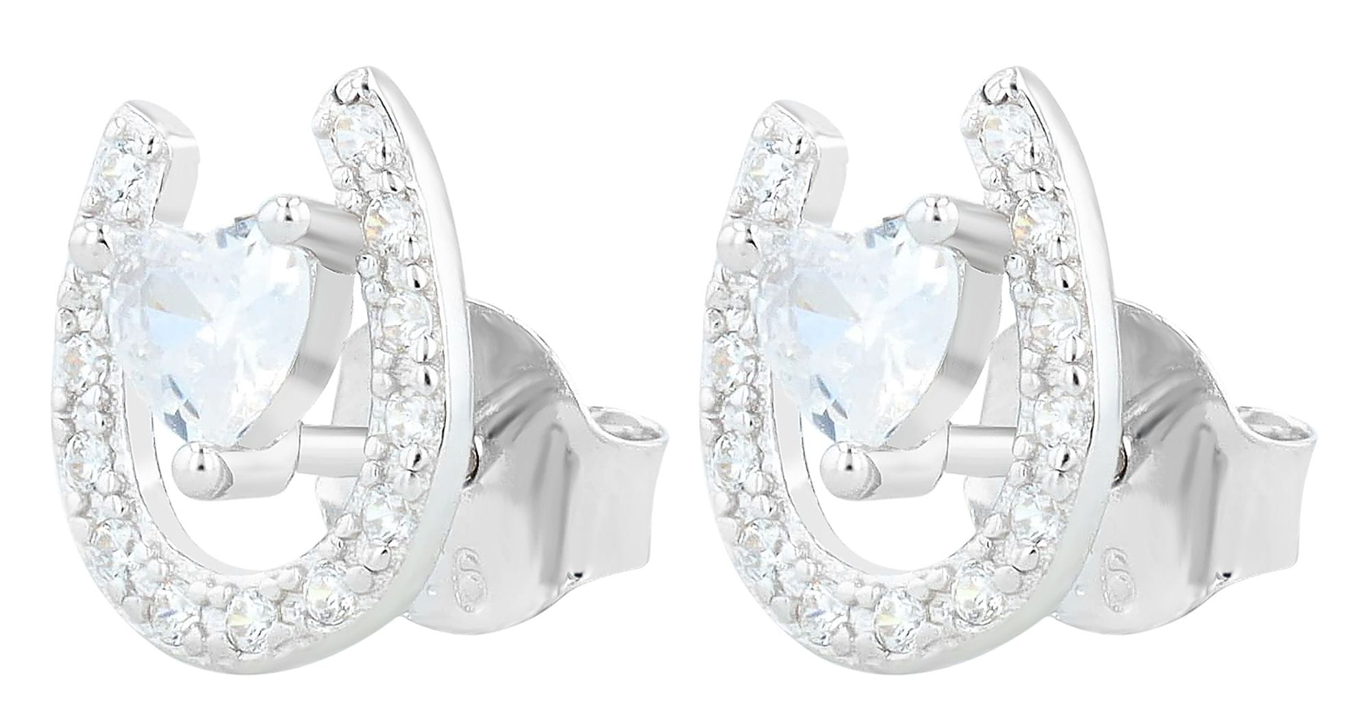 Adelia´s Paar Ohrstecker »Damen Ohrringe ¿ Ohrstecker aus 925 Silber mit Zirkonia«