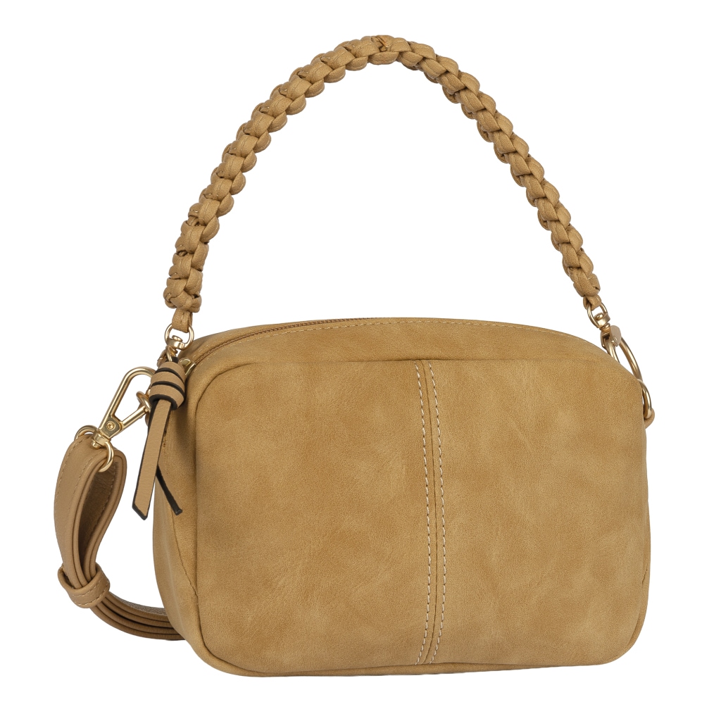 Gabor Handtasche »Belene« aus weichem Nubukimtiat mit geflochtenen Henkel & markante Ziernähte