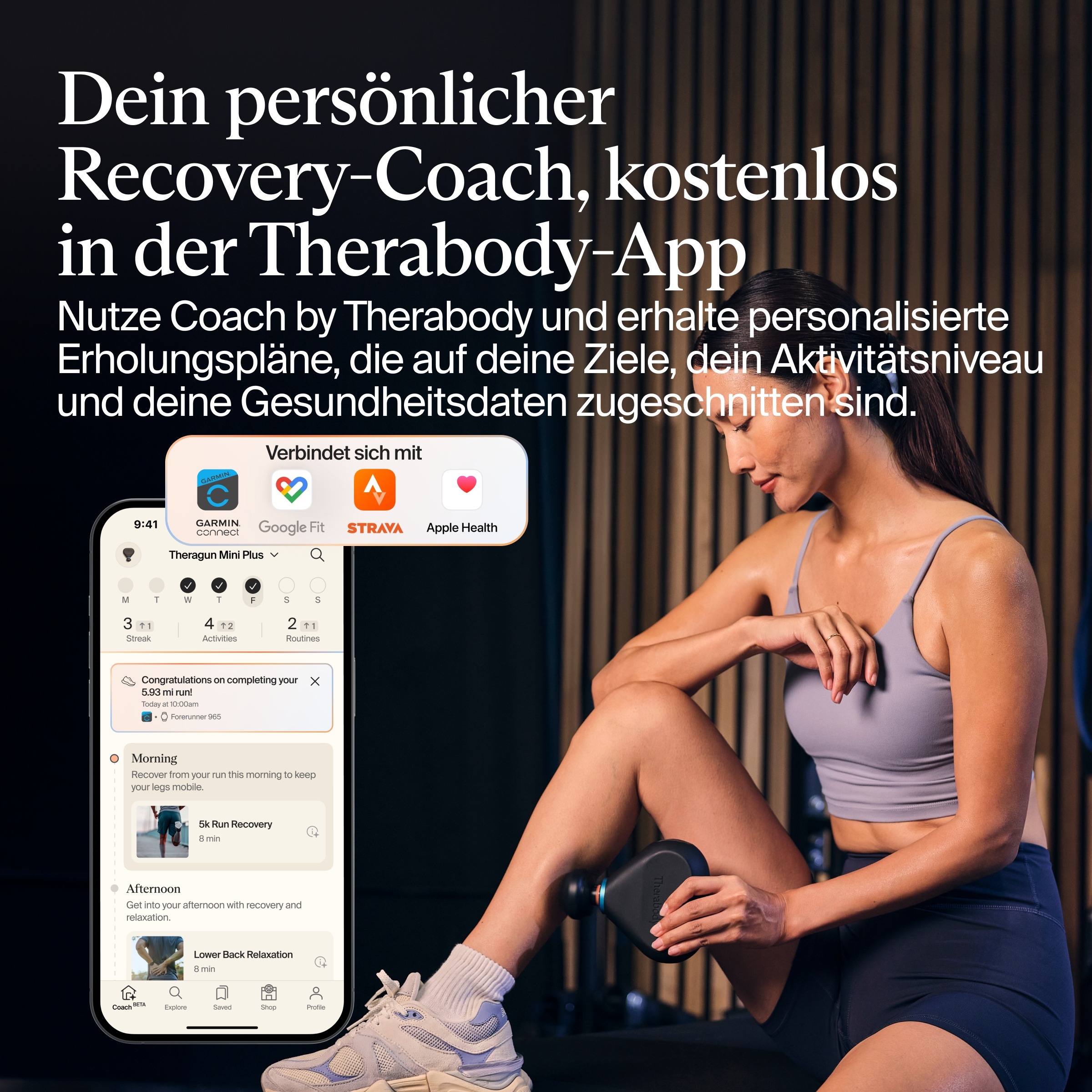 Therabody Massagepistole »Theragun Mini Plus« Optimale Erholung & Warm-up, weniger Muskelkater, mobil nutzbar