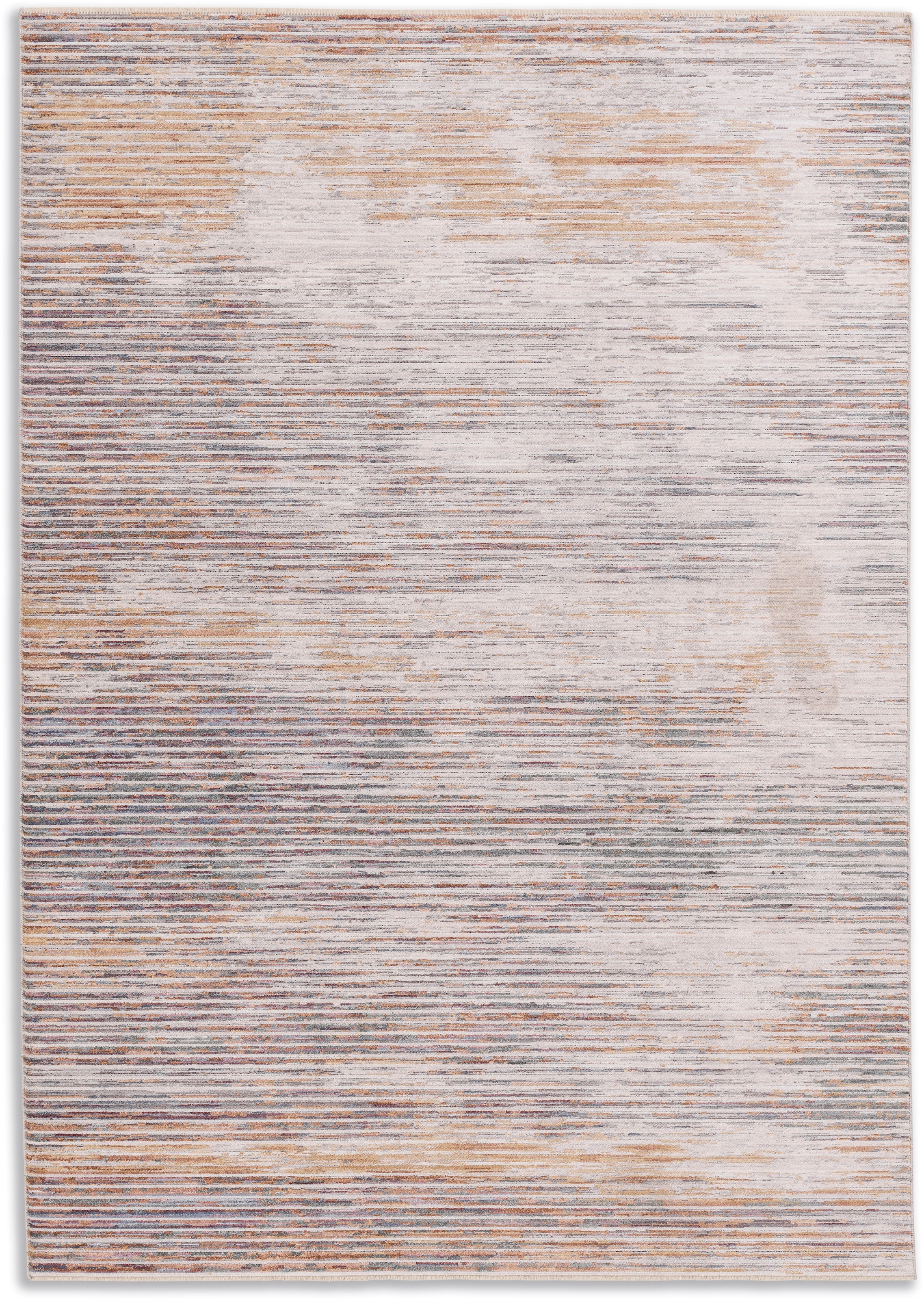 SCHÖNER WOHNEN-Kollektion Teppich »Charme 6304-241«, rechteckig, leichter Kurzflor, Fransen, Wohnzimmer, Schöner Wohnen Kollektion