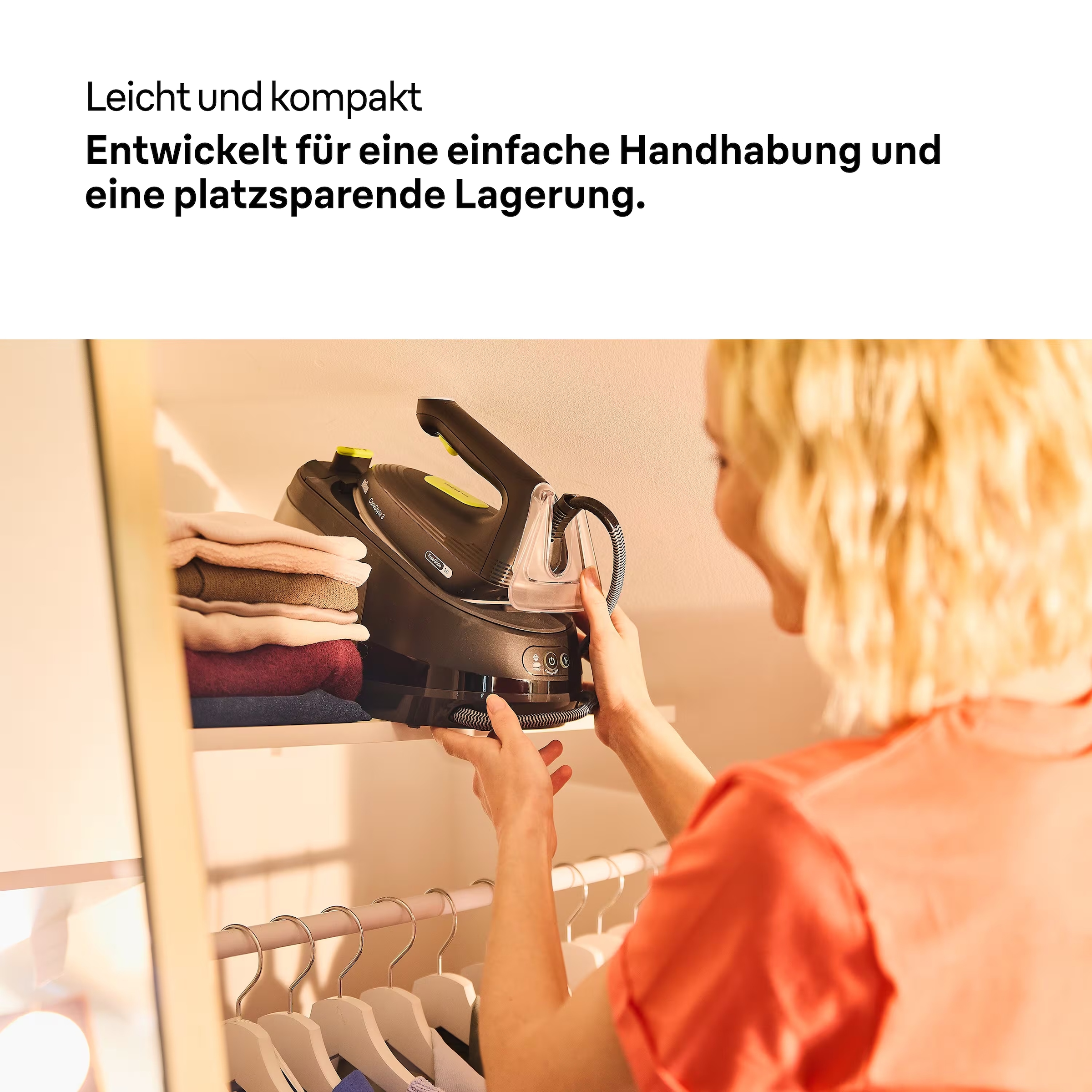 Braun Dampfbügelstation »CareStyle 3 IS 3257 BK - 7,5 bar, 500 g Dampfstoß, 1,8 l Wassertank,« 1.800 ml Wassertank