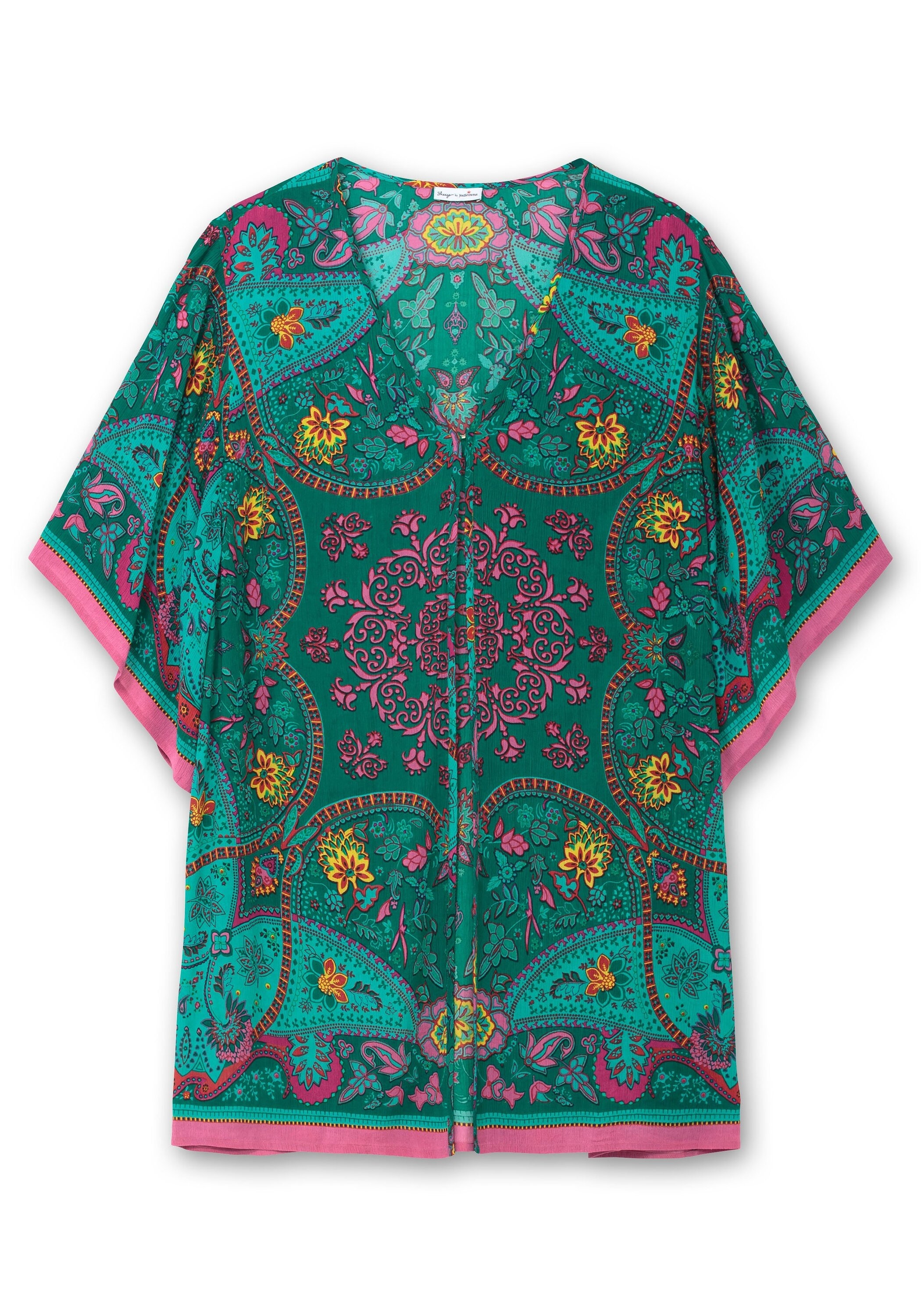 Sheego Longbluse »Lange Blusenjacke mit Ornament- und Bordürenprint«