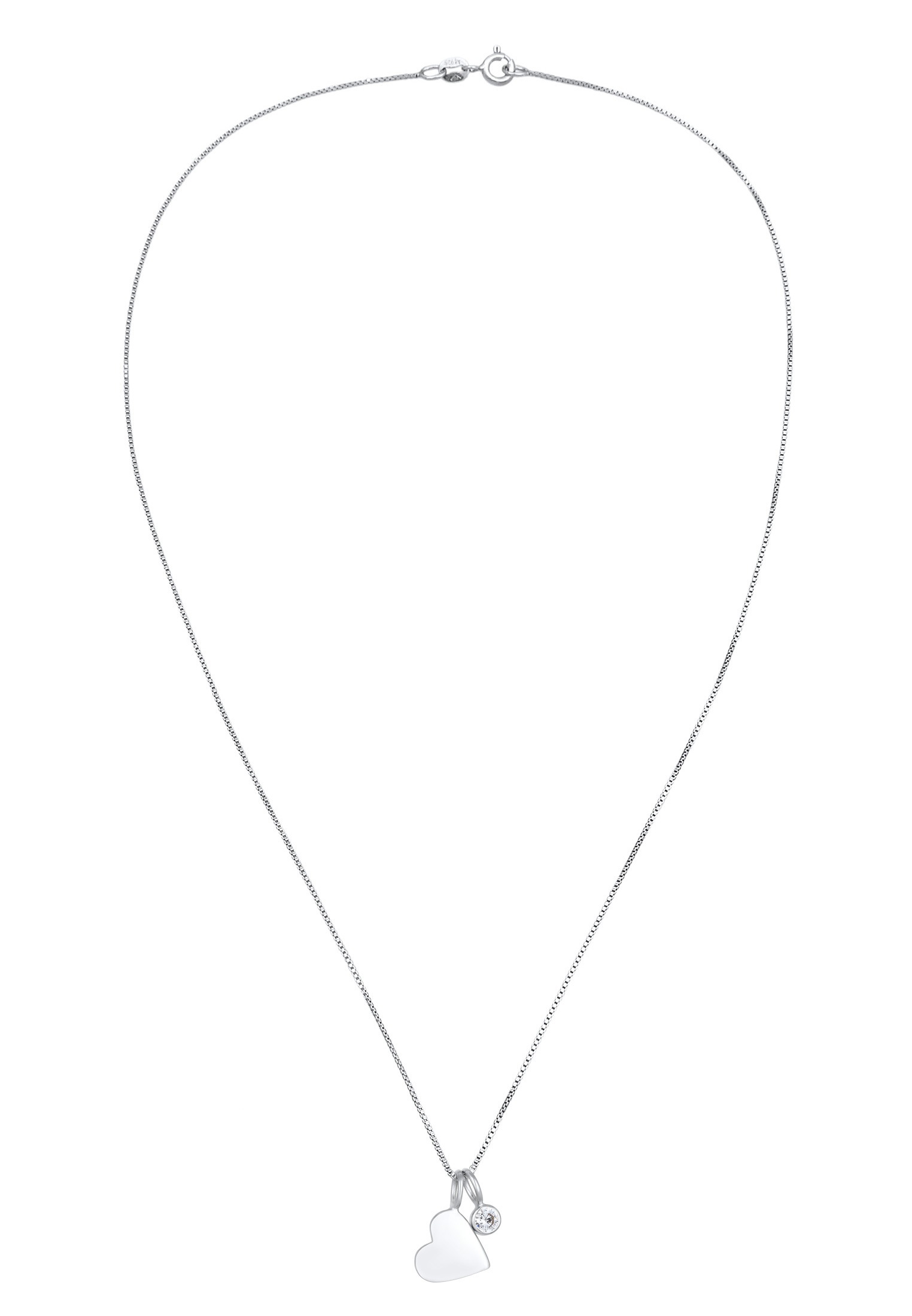 Elli Kette mit Anhänger »Halskette Herz Anhänger Zirkonia Solitär Liebe 925 Silber, mit Kristallen von Swarovski®«