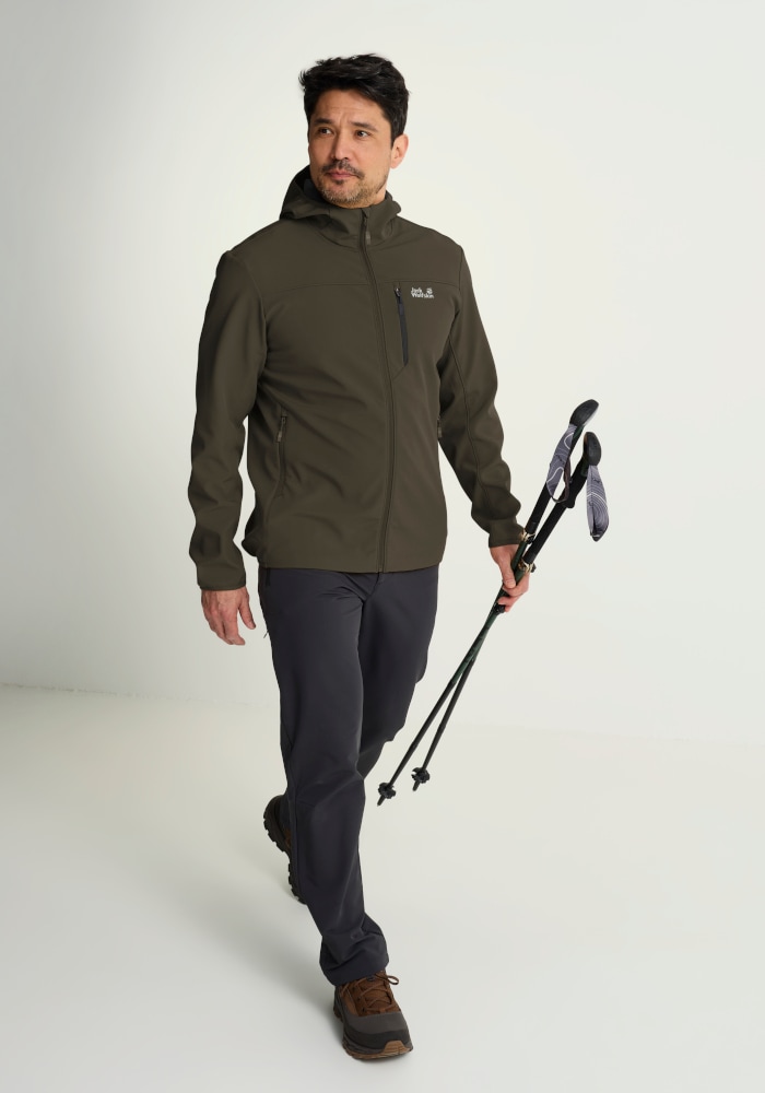 Jack Wolfskin Outdoorjacke »WILD WINDS HOODED JKT M« für Wandern und andere Aktivitäten im Freien