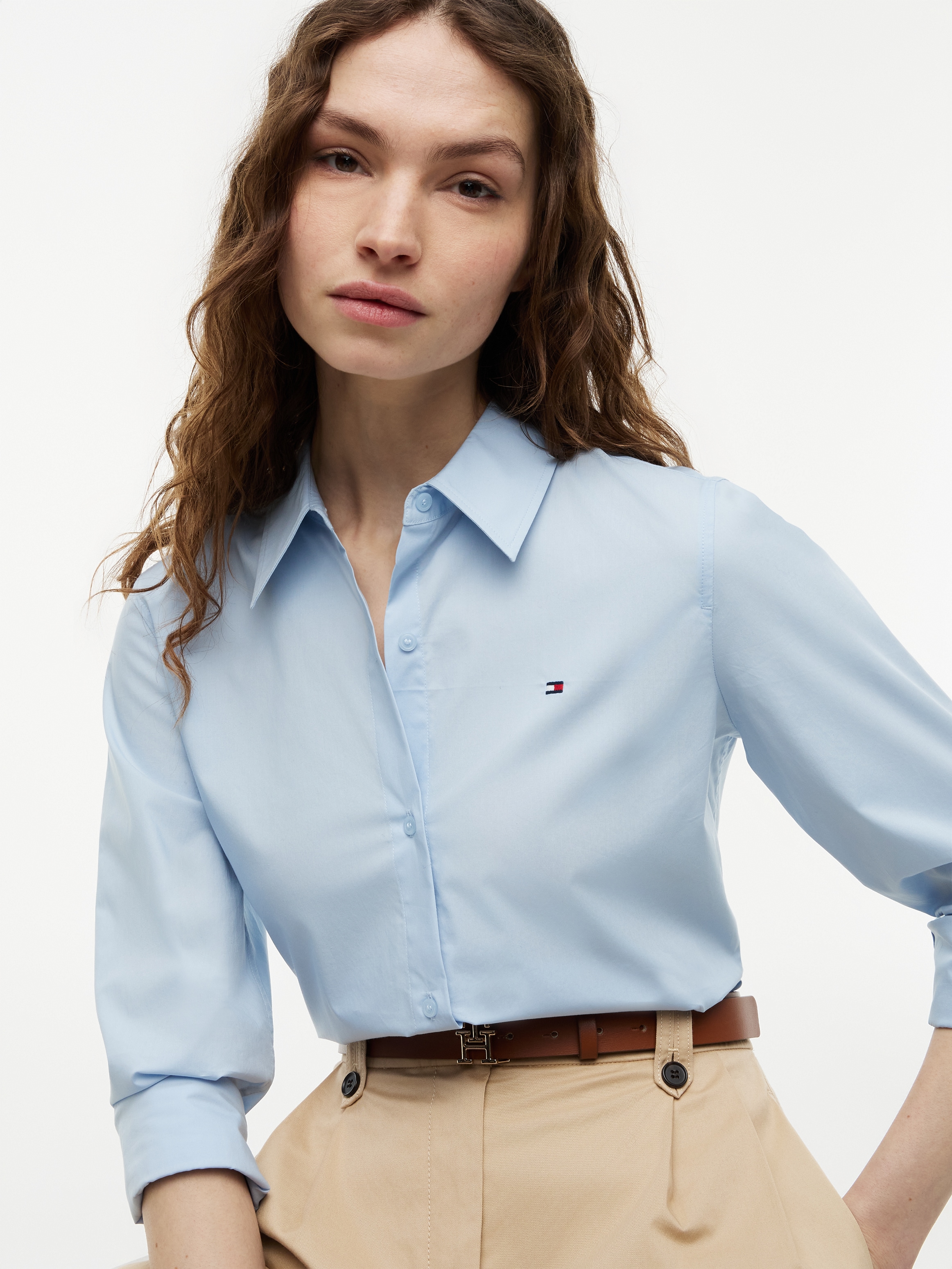 Tommy Hilfiger Hemdbluse »ESS POPLIN REGULAR SHIRT« Langarm, Regular Fit