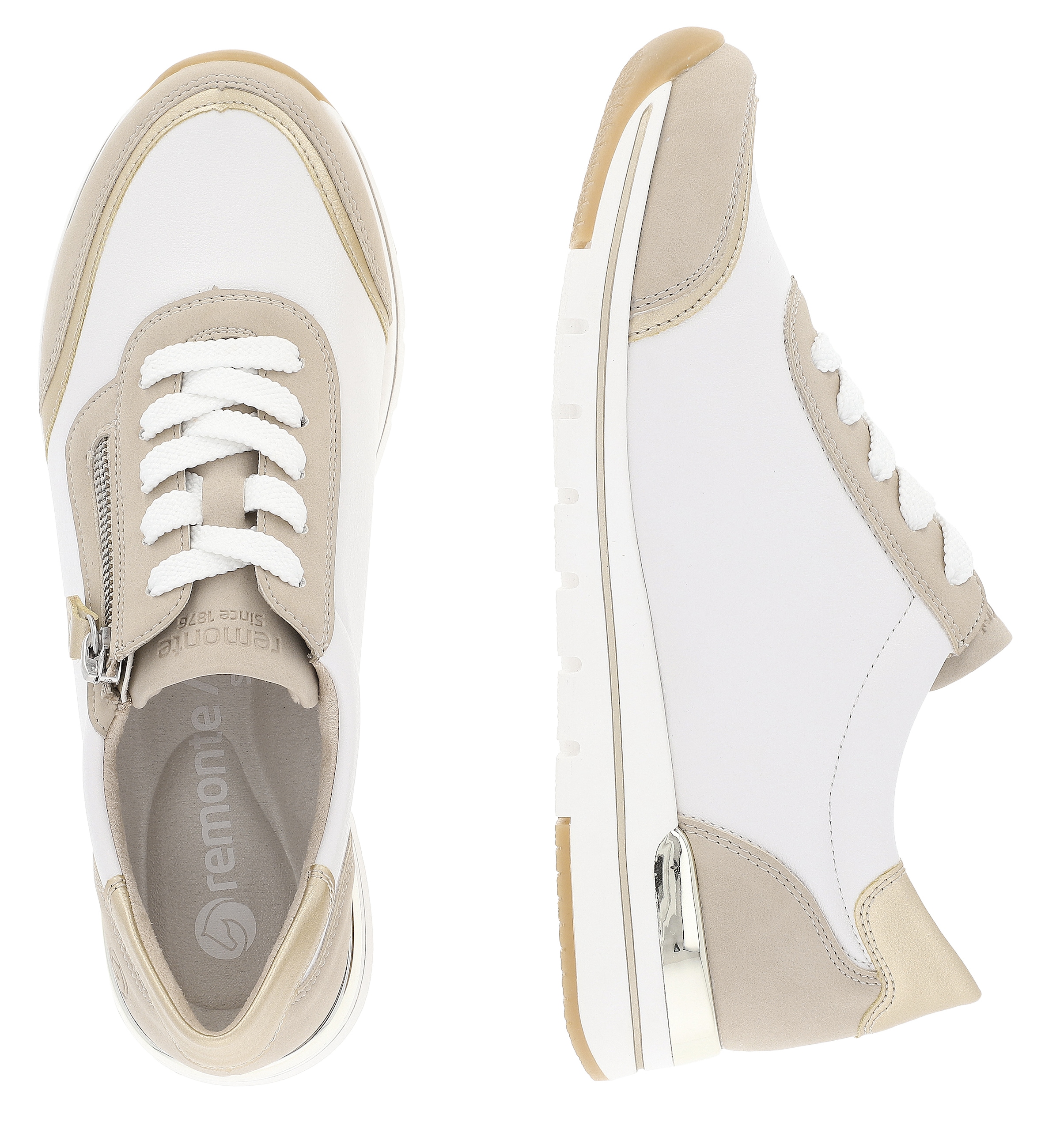 Remonte Keilsneaker  mit Kontrastbesätzen, Freizeitschuh, Halbschuh, Schnürschuh