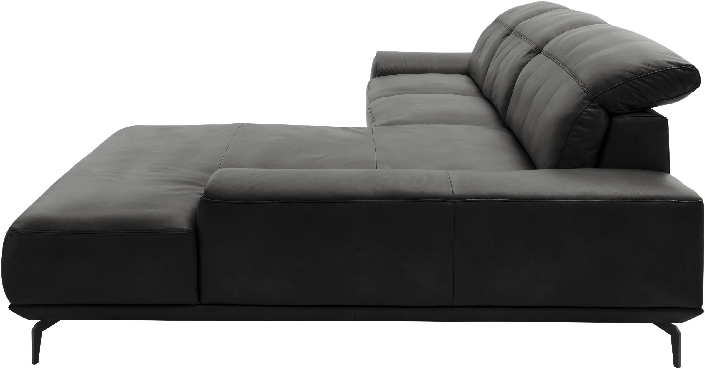Musterring Wohnlandschaft »MR 2490«, Fuß schwarz, Sitzhöhe 48cm, wahlweise mit Funktionen, Maße 342x207 cm