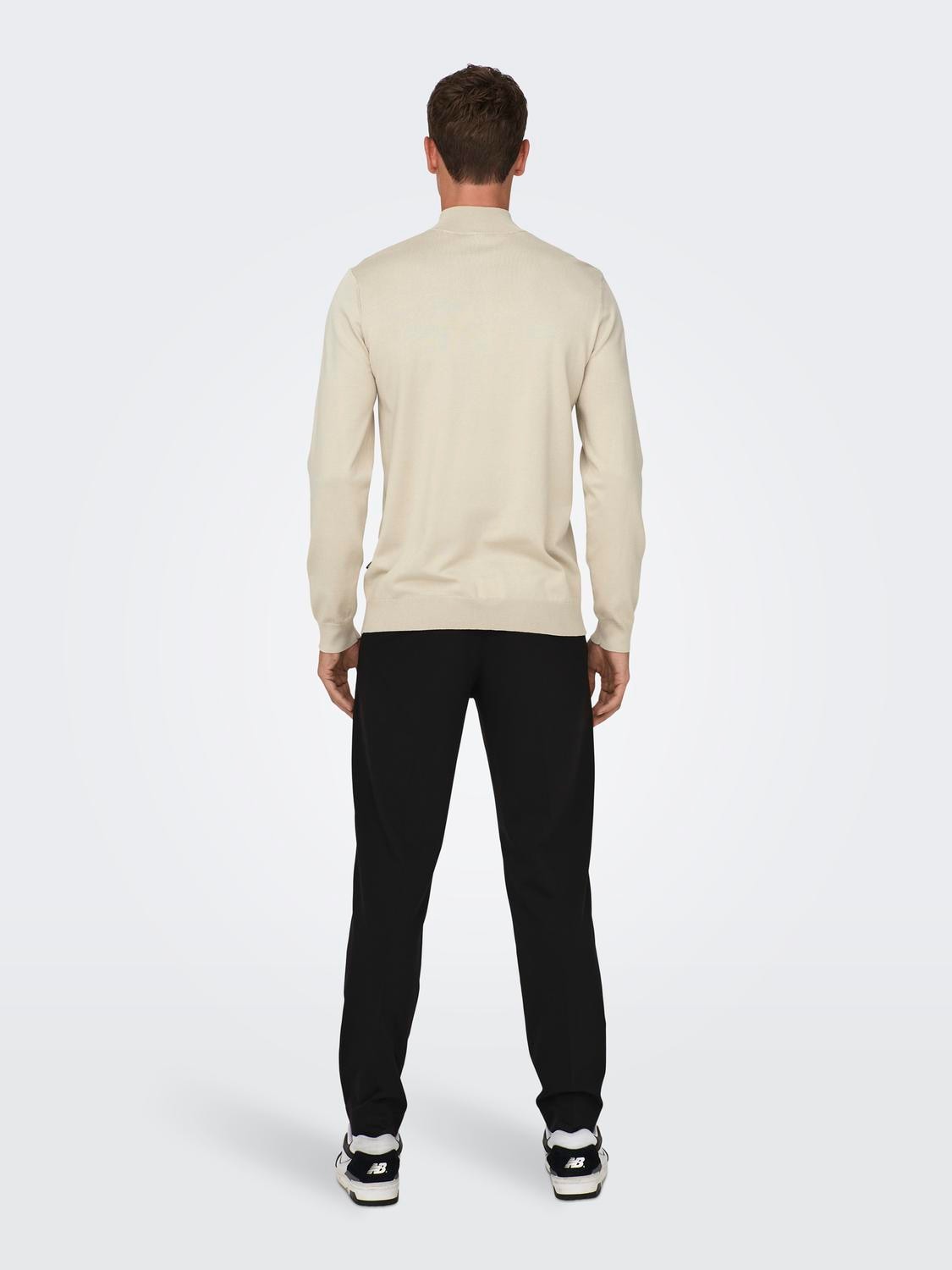 ONLY & SONS Strickpullover »ONSWYLER LIFE REG 14 HALF ZIP KNIT NOOS«