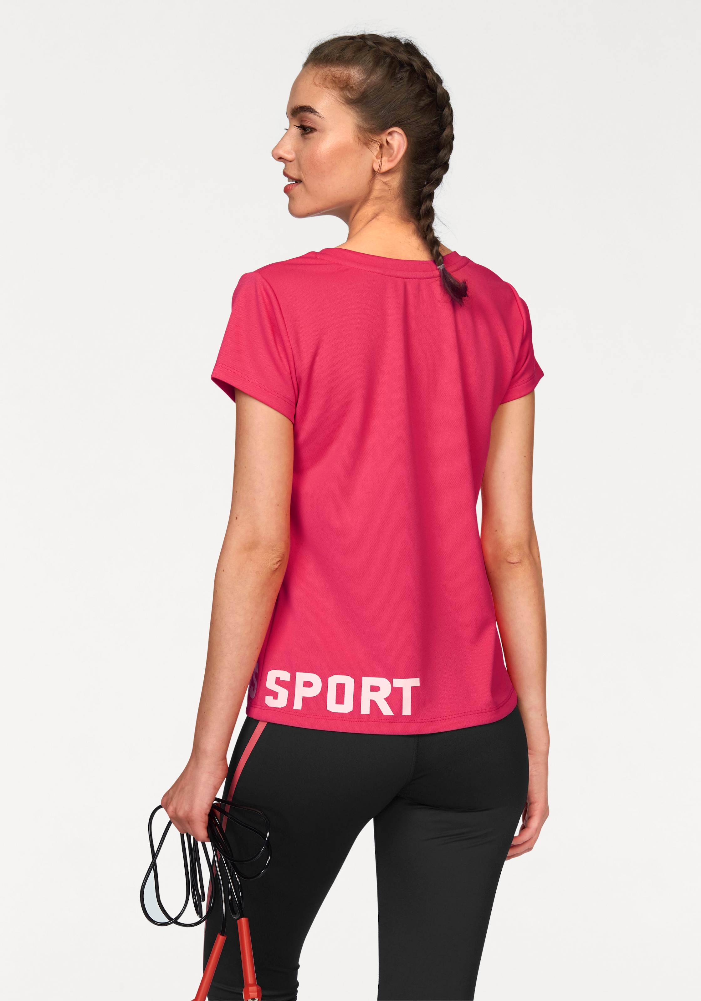 H.I.S Funktionsshirt, (Spar-Set, 2er-Pack), figurbetonter Schnitt, sportlicher Look, mit trendigem Logodruck