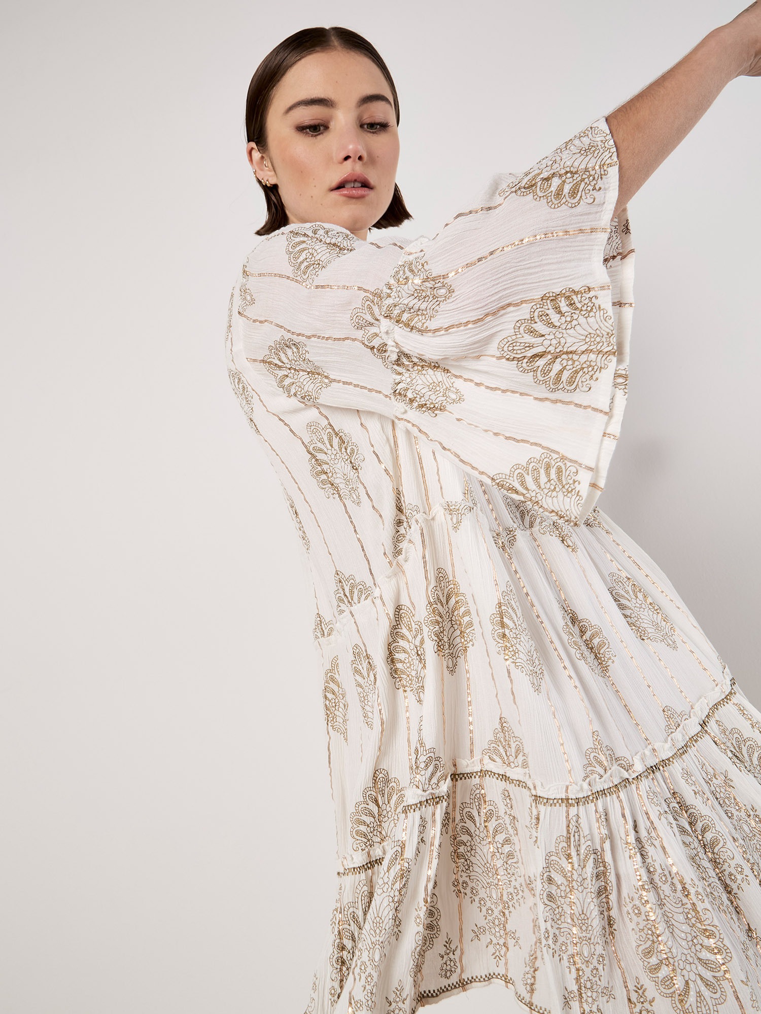 Apricot Druckkleid »Paisley-Lurex-Tunika« im Stufenlook