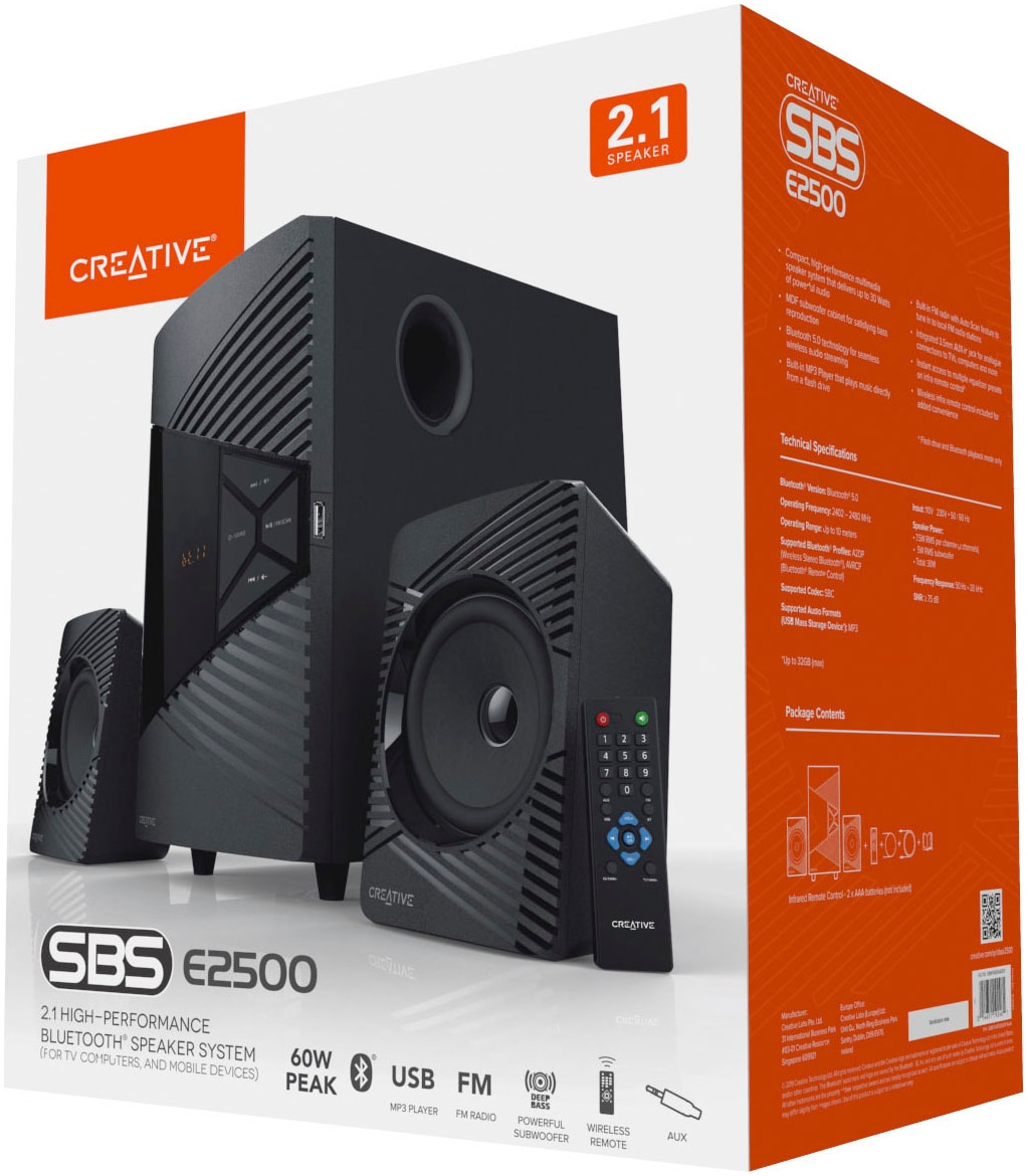 Creative 2.1 Soundsystem »SBS E2500«, (Set)