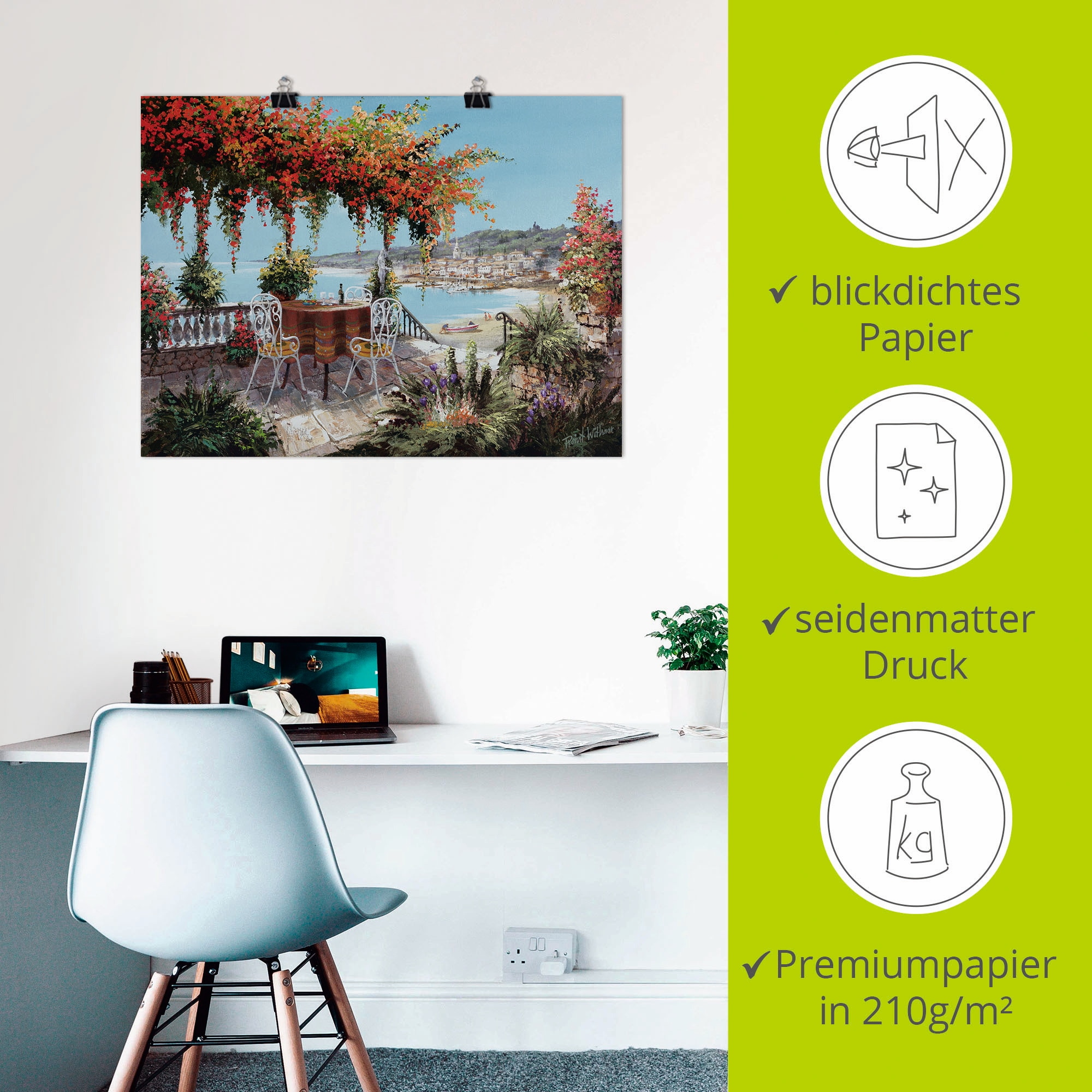 Artland Wandbild »Macht mein Tag perfekt« Gewässer 1 Stk. tlg. als Leinwandbild, Poster in verschied. Größen