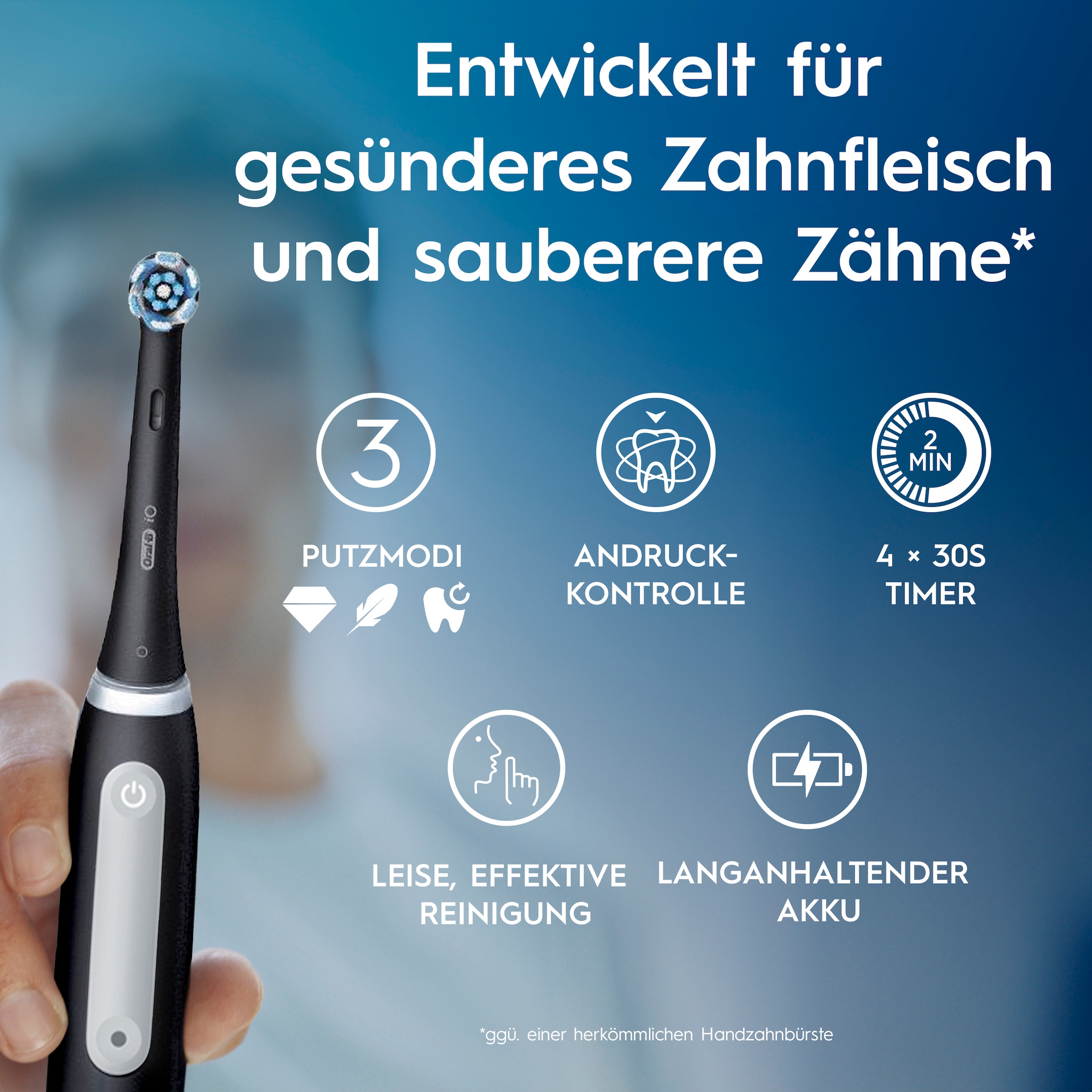 Oral-B Elektrische Zahnbürste »iO Series 3« 1 Stk. Aufsteckbürsten Magnet-Technologie