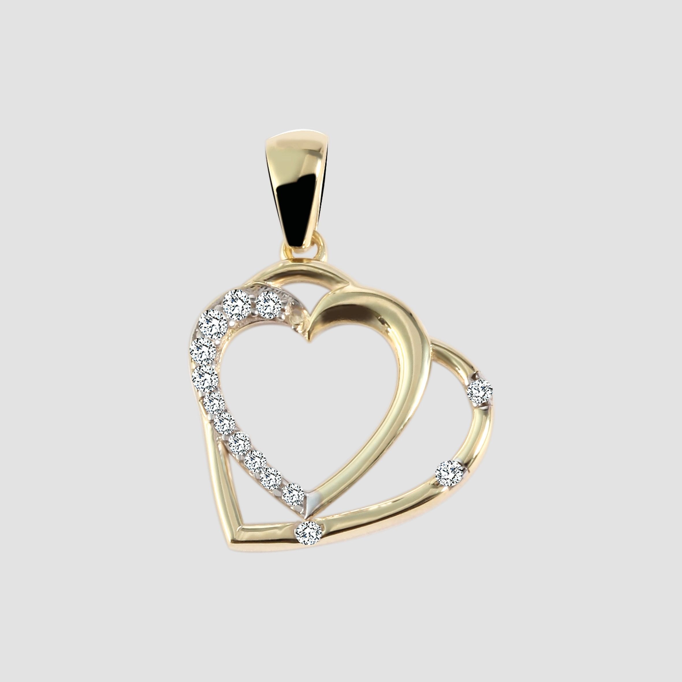 Adelia´s Herzanhänger »Damen Anhänger ¿ Herz Herzanhänger aus 375 Gold mit Zirkonia«
