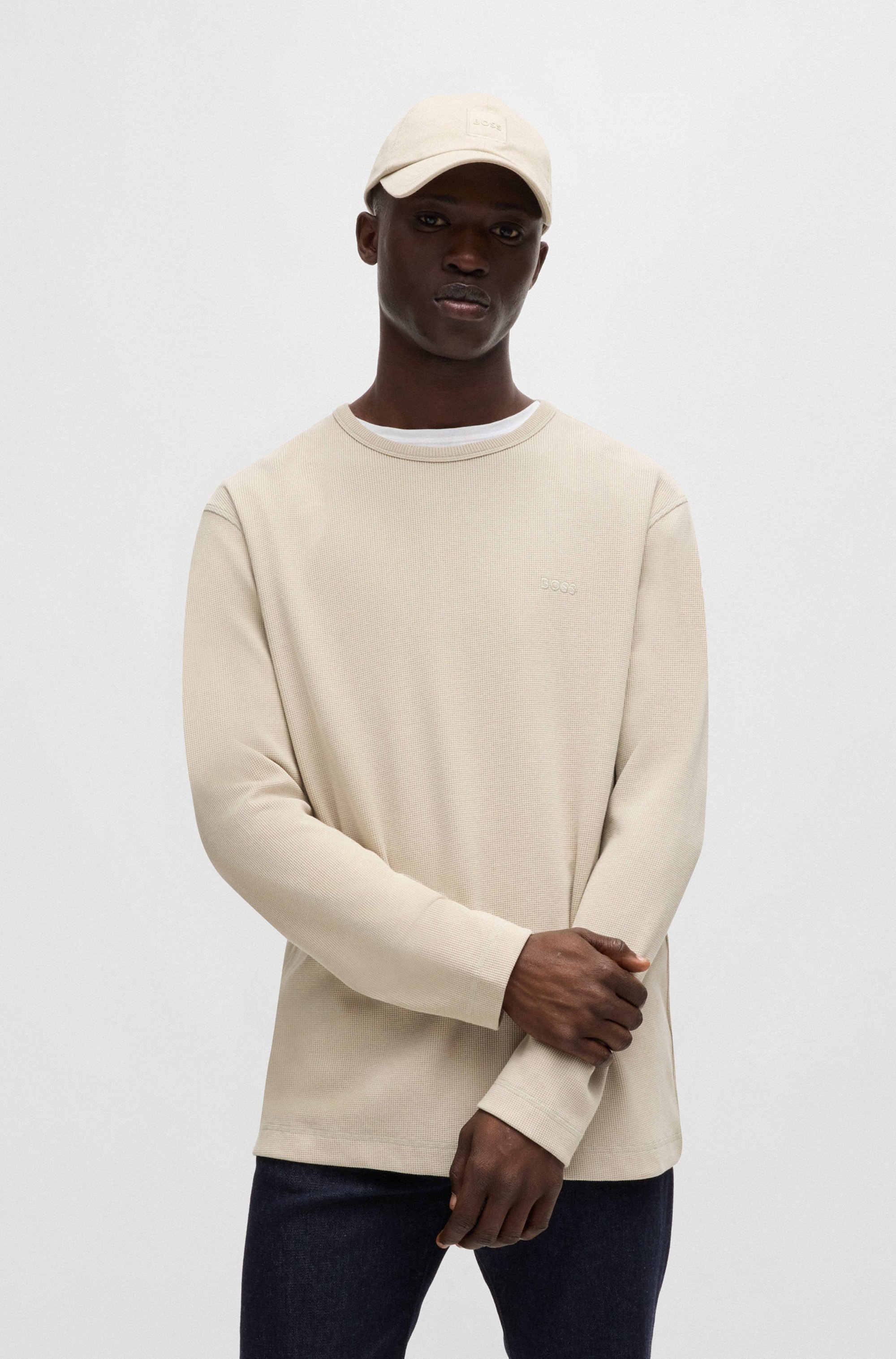 BOSS ORANGE Langarmshirt »Tempesto«, mit BOSS-Stickerei