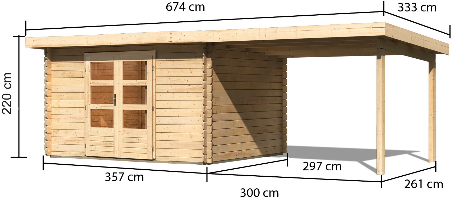 Karibu Gartenhaus »Bastrup 7«, (Set)