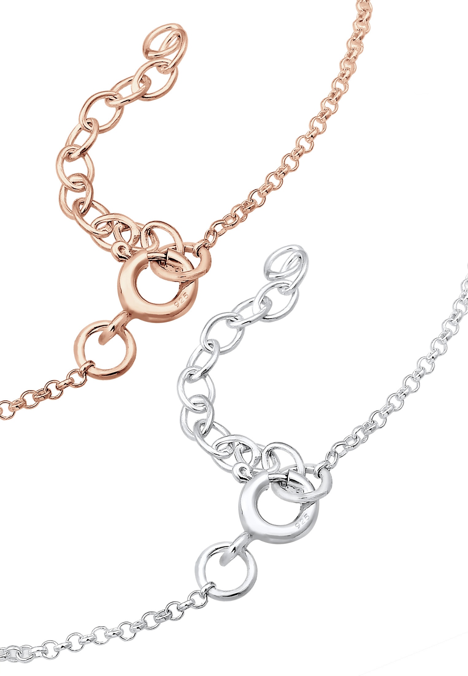 Elli Armketten Set »Armband Herz Paar Freundschaft Bi-Color 925er Silber«
