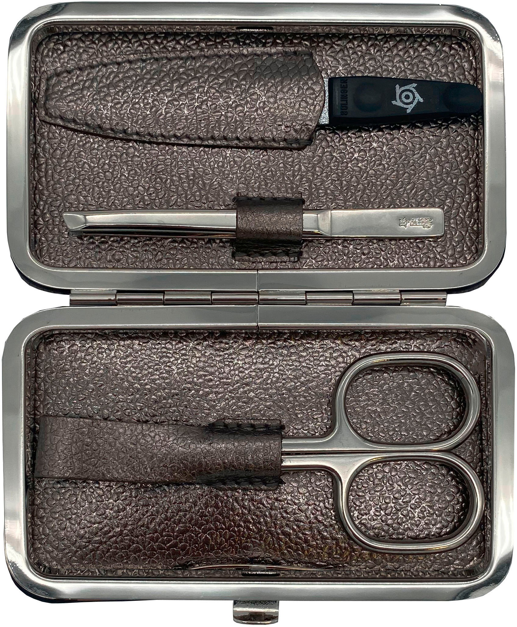PFEILRING Maniküre-Etui, (3 tlg.), Rahmenetui in Metall-Optik