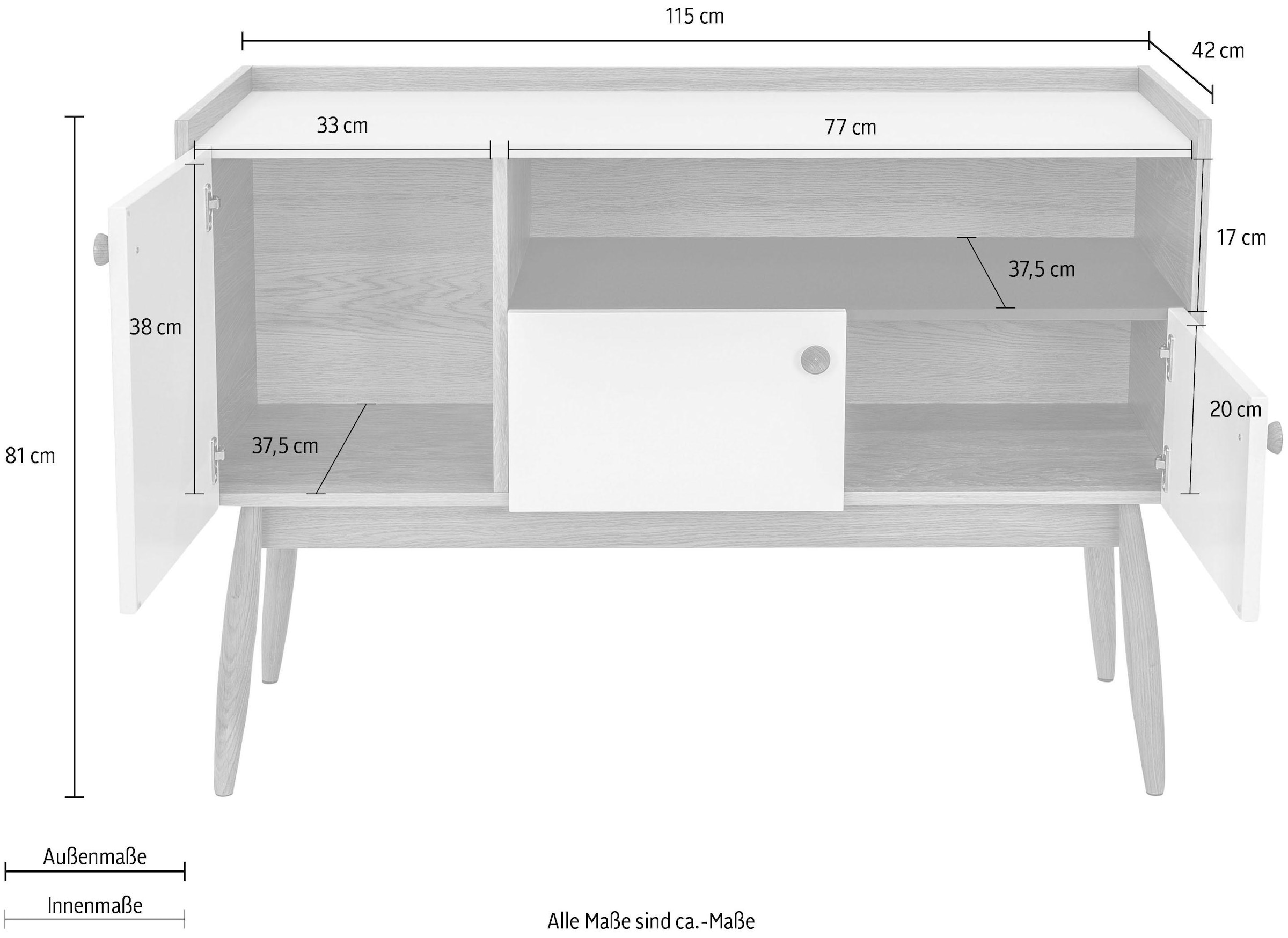 Woodman Sideboard, Kommode im angesagten skandinavischen Look, Breite 115 cm, FSC®
