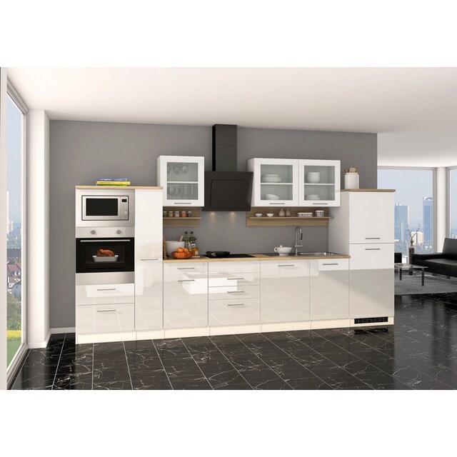 HELD MÖBEL Küchenzeile »Mailand 370GA«, mit E-Geräten, Breite 370 cm kaufen  online bei OTTO