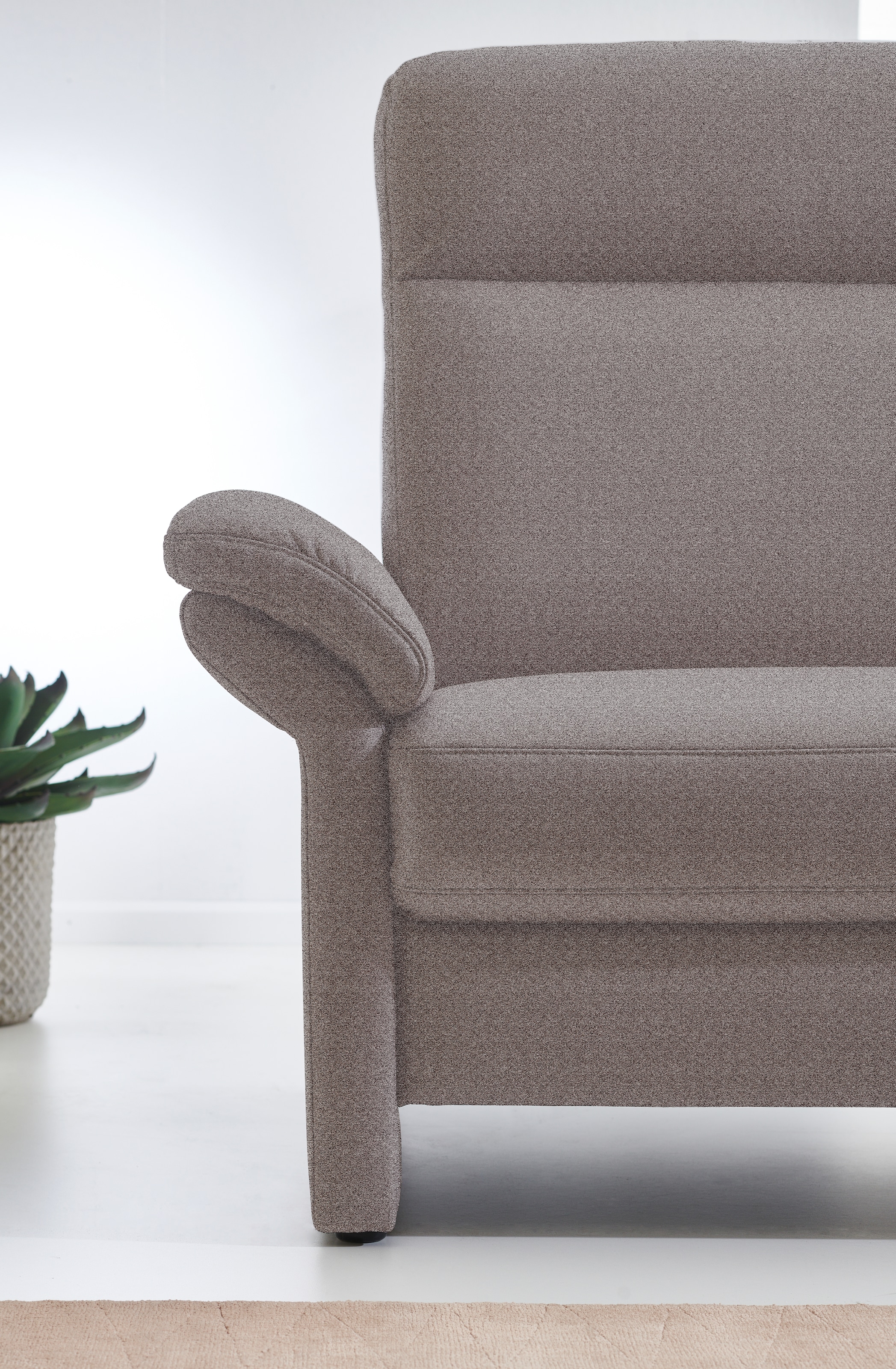 Places of Style 3-Sitzer »Senise, Breite 202 cm«, mit Armverstellung, Federkern