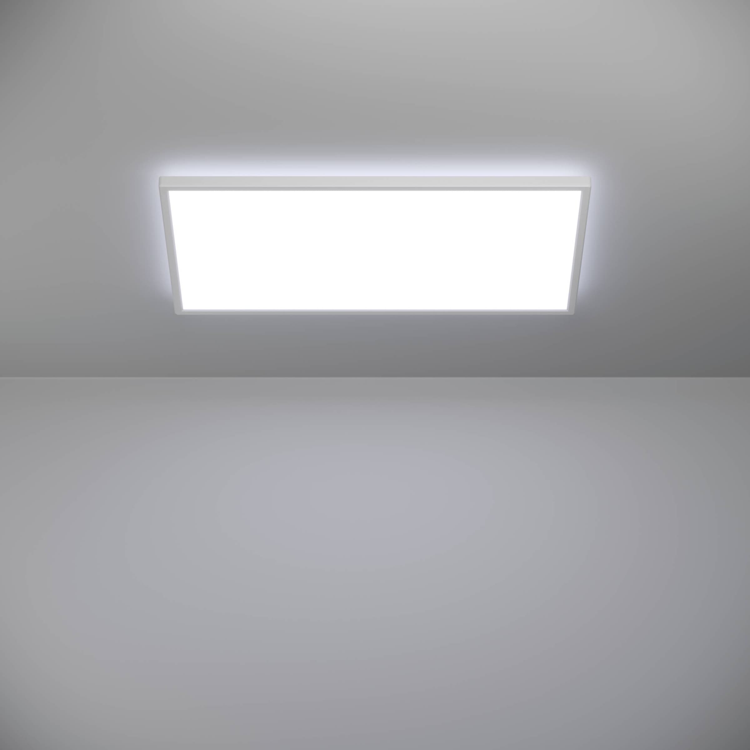 EGLO Deckenleuchte »Rovito-Z Deckenlampe, IP44, Badezimmerlampe aus Kunststoff, Lampe« LED-Modul 1 Stk. Kaltweiß | Neutralweiß | Warmweiß Wand-/Deckenleuchte - L57 x B30 x H3 cm - weiß - 17,2W inkl.