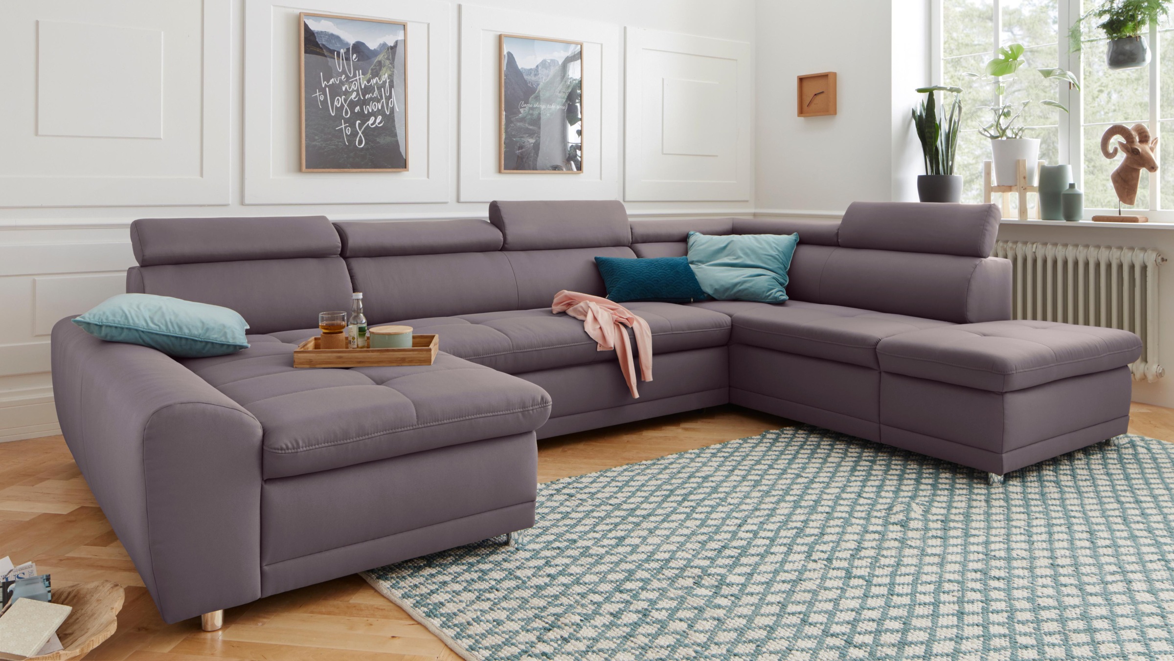 sit&more Wohnlandschaft »Riva U-Form«, wahlweise mit Bettfunktion