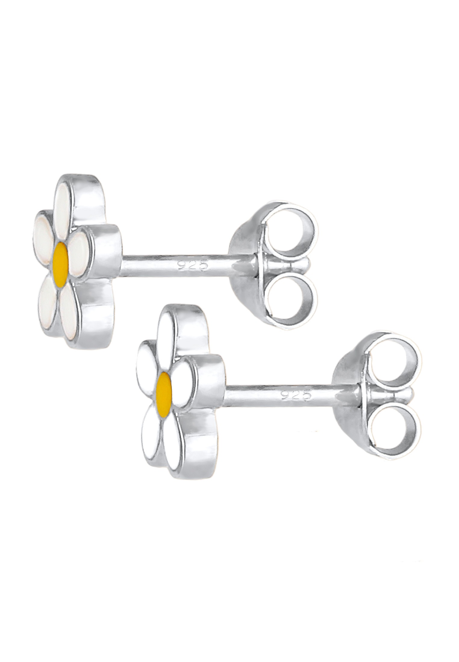 Elli Paar Ohrstecker »Ohrringe Kinder Blume Flower Emaille 925 Silber«