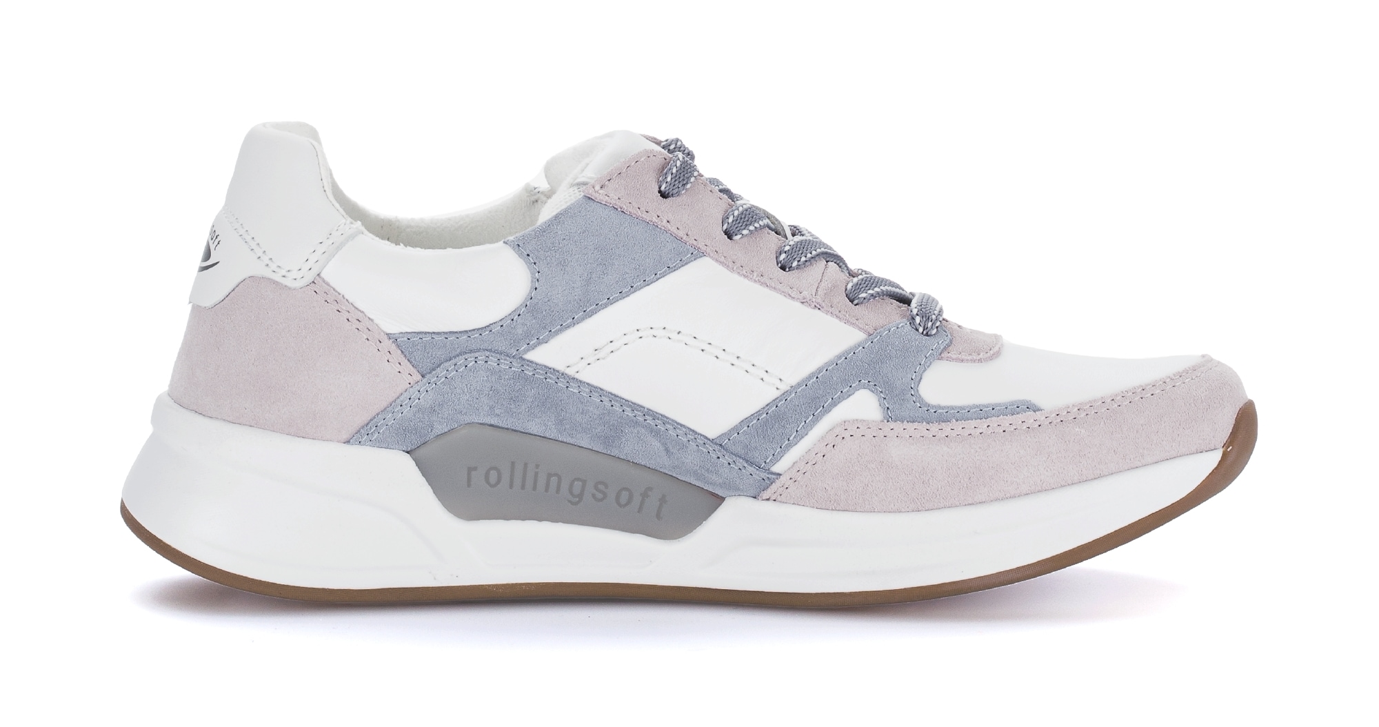 Gabor Rollingsoft Keilsneaker  , Freizeitschuh, Halbschuh, Schnürschuh mit Kontrastbesätzen, G-Weite
