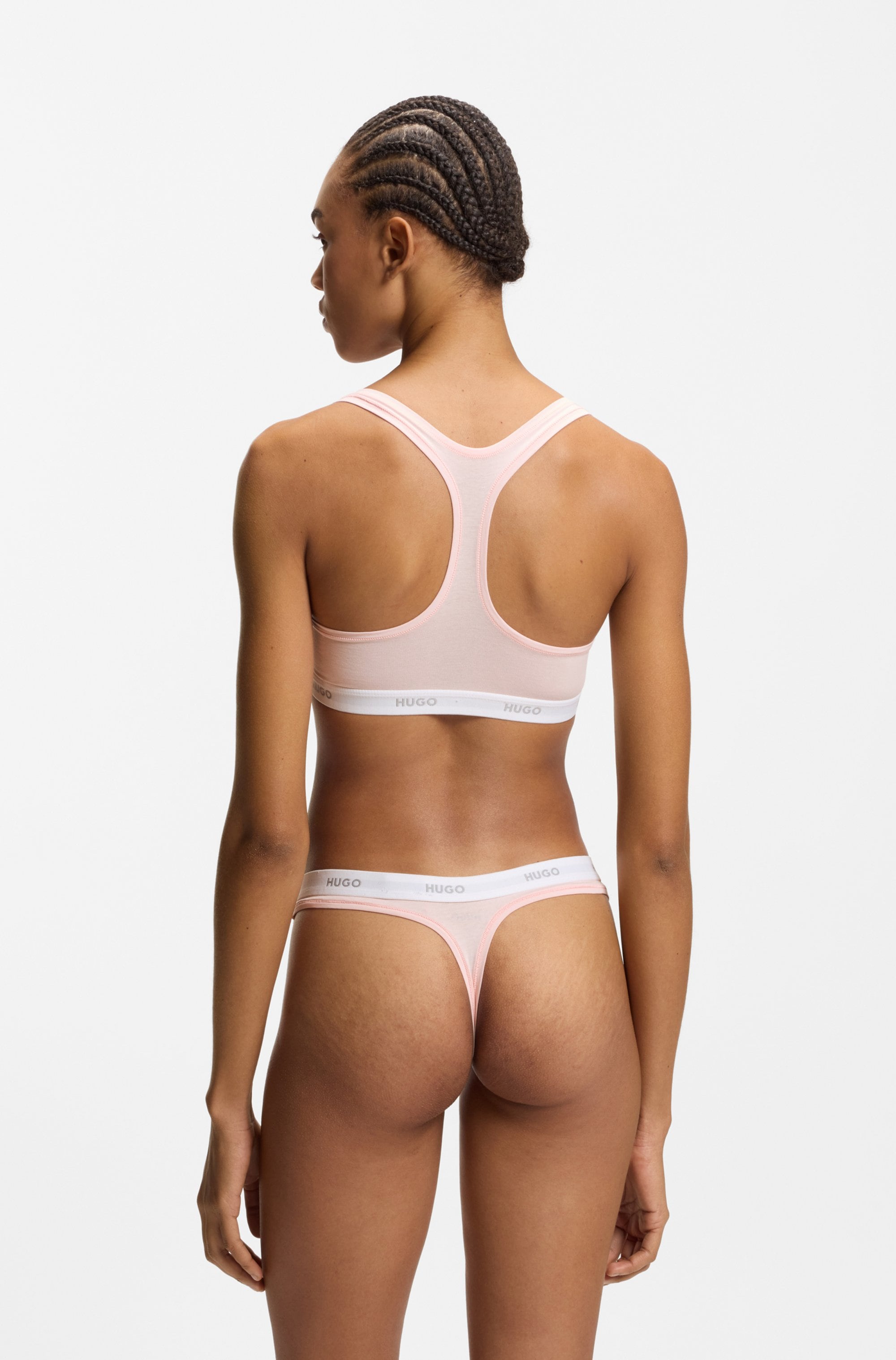 HUGO Underwear Bralette Ringerrücken, Unterbrustband mit Logoschriftzug