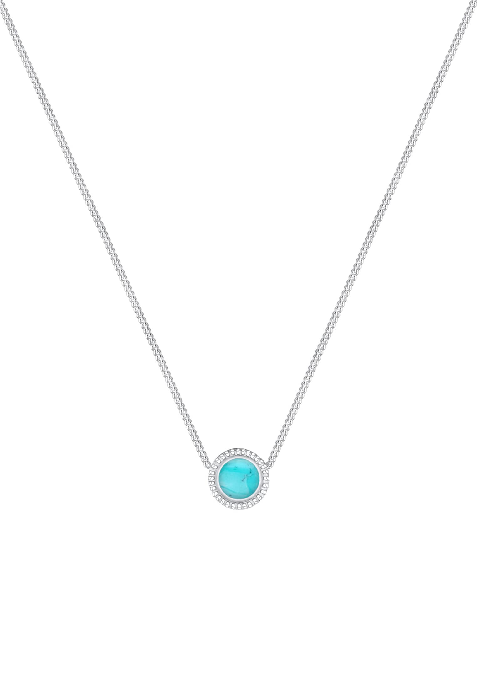 Elli Silberkette »Halskette Howlite Türkis Vintage Style 925 Sterling Silber«