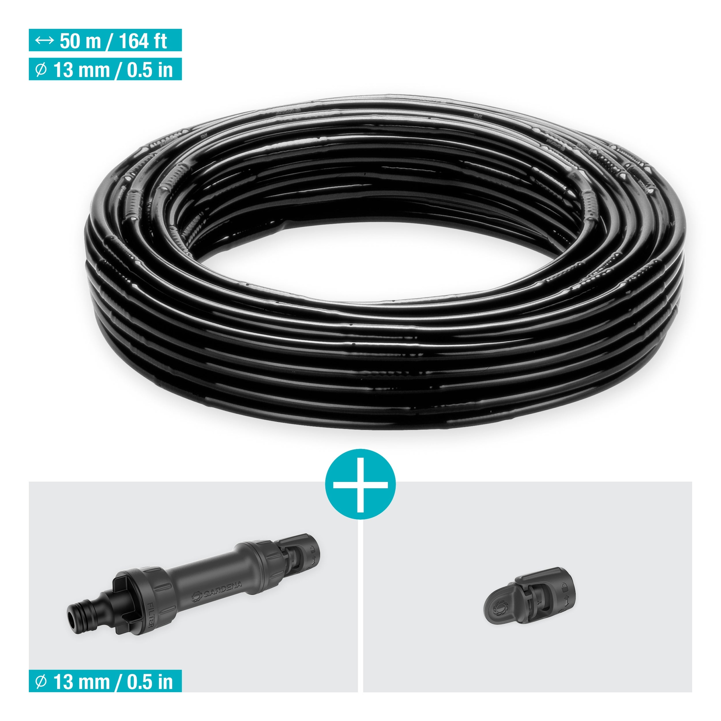 GARDENA Bewässerungssystem »Micro-Drip-System Hecken/Büsche« ()  50 m, Wassersparende Tropfbewässerung von Hecken und Büschen