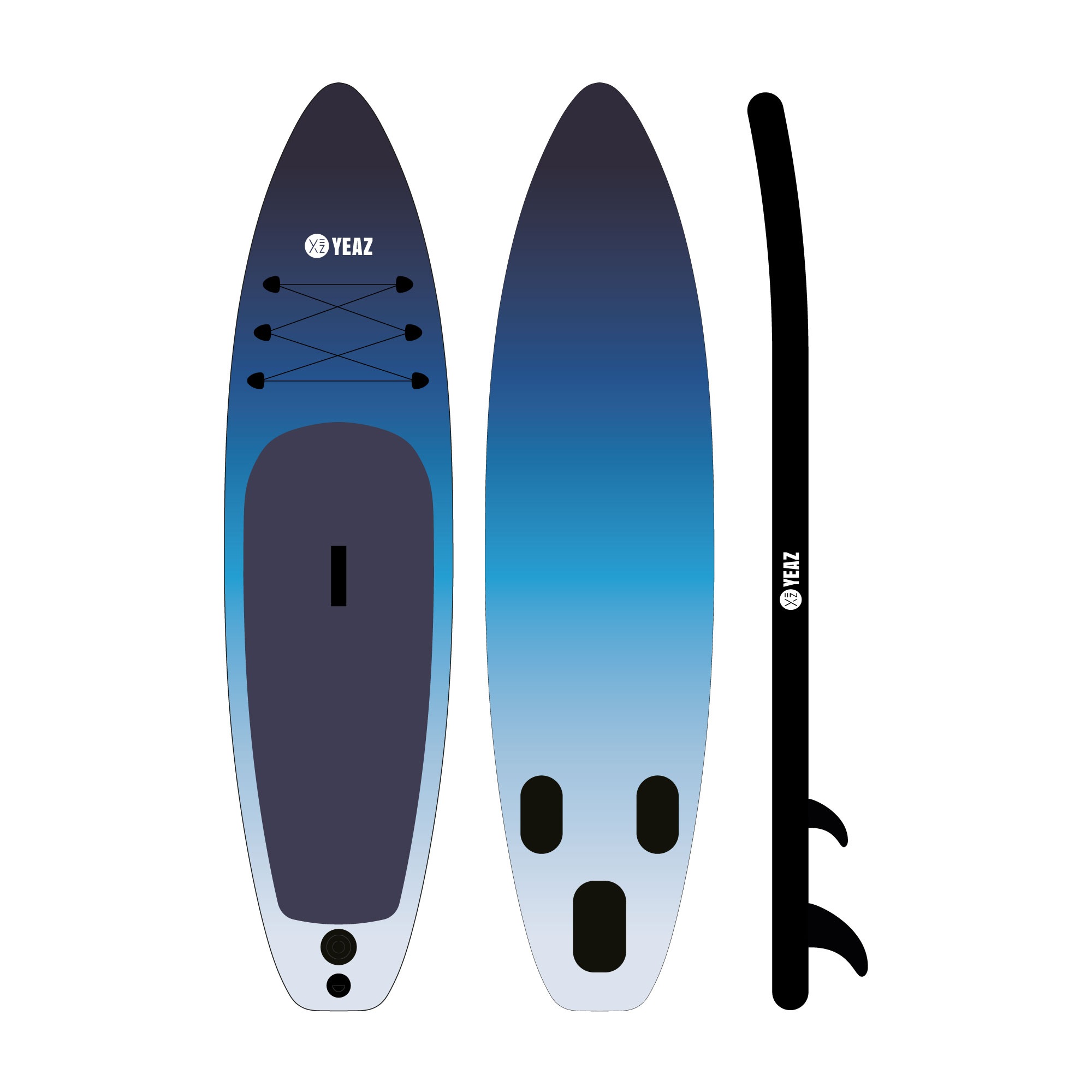 YEAZ Inflatable SUP-Board »OCEAN BEACH«, (5 tlg.), inkl. Alu-Paddel, Handpumpe, Repair-Kit und Rucksack