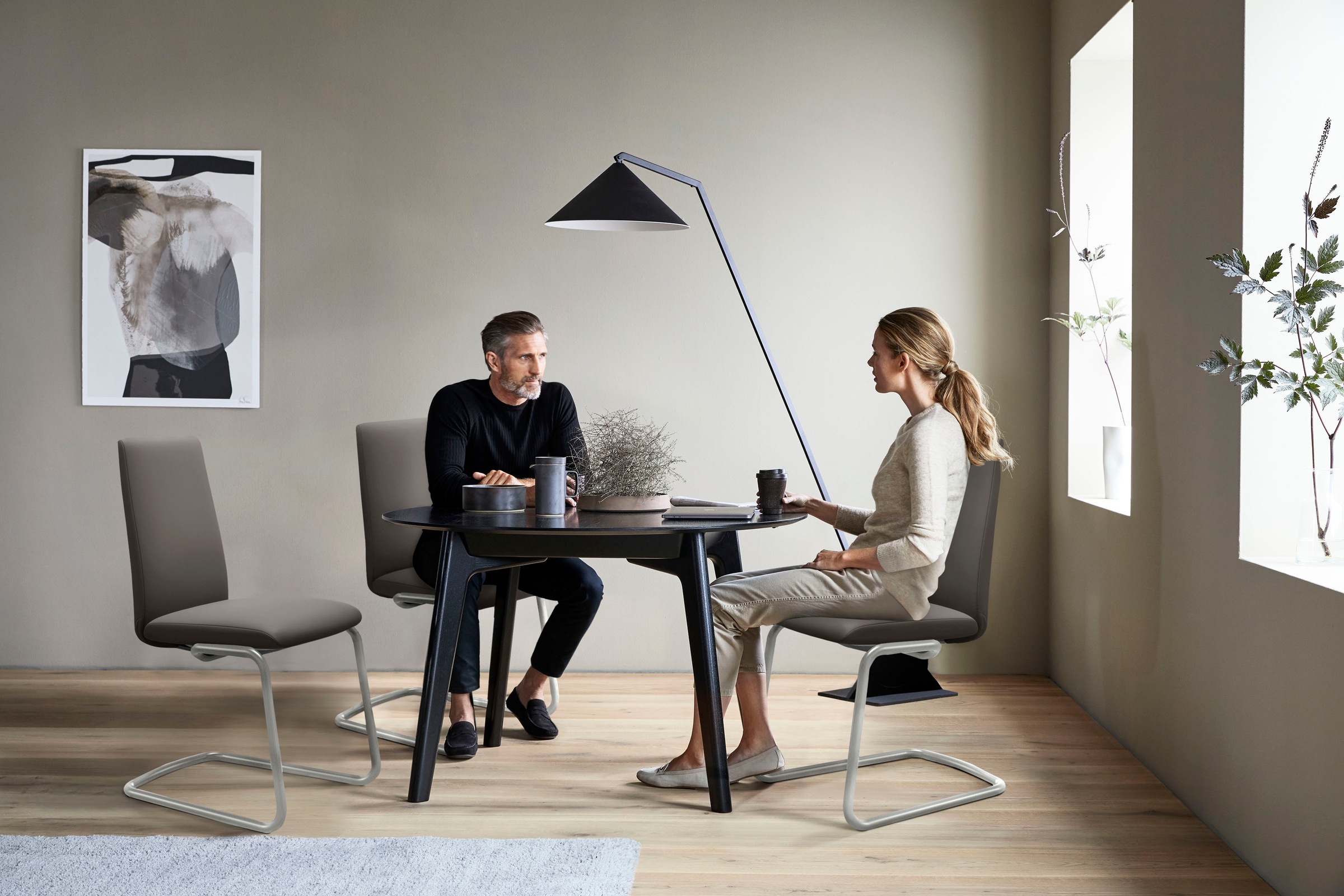Stressless® Polsterstuhl »Laurel«, Leder PALOMA, Low Back, Größe M, mit Beinen aus Stahl in Chrom glänzend