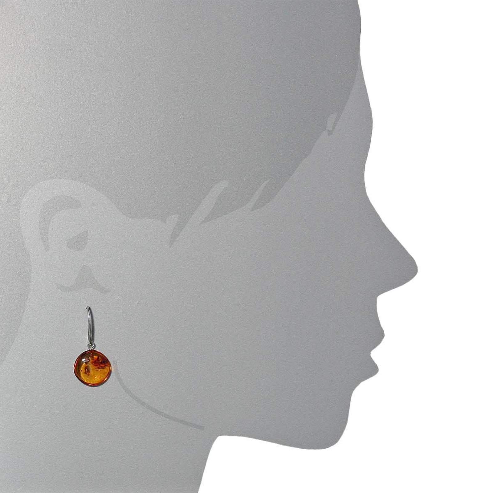 OSTSEE-SCHMUCK Paar Ohrhänger »- Klassisch 15x3 mm - Silber 925/000 - Bernstein«