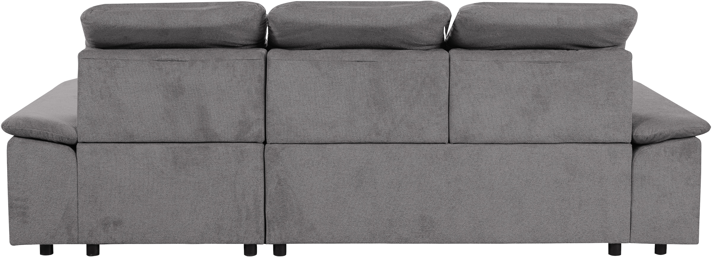 WERK2 Ecksofa Carmen, Sofa, Eckcouch mit Schlaffunktion, Bettkasten und Sitztiefenverstellung
