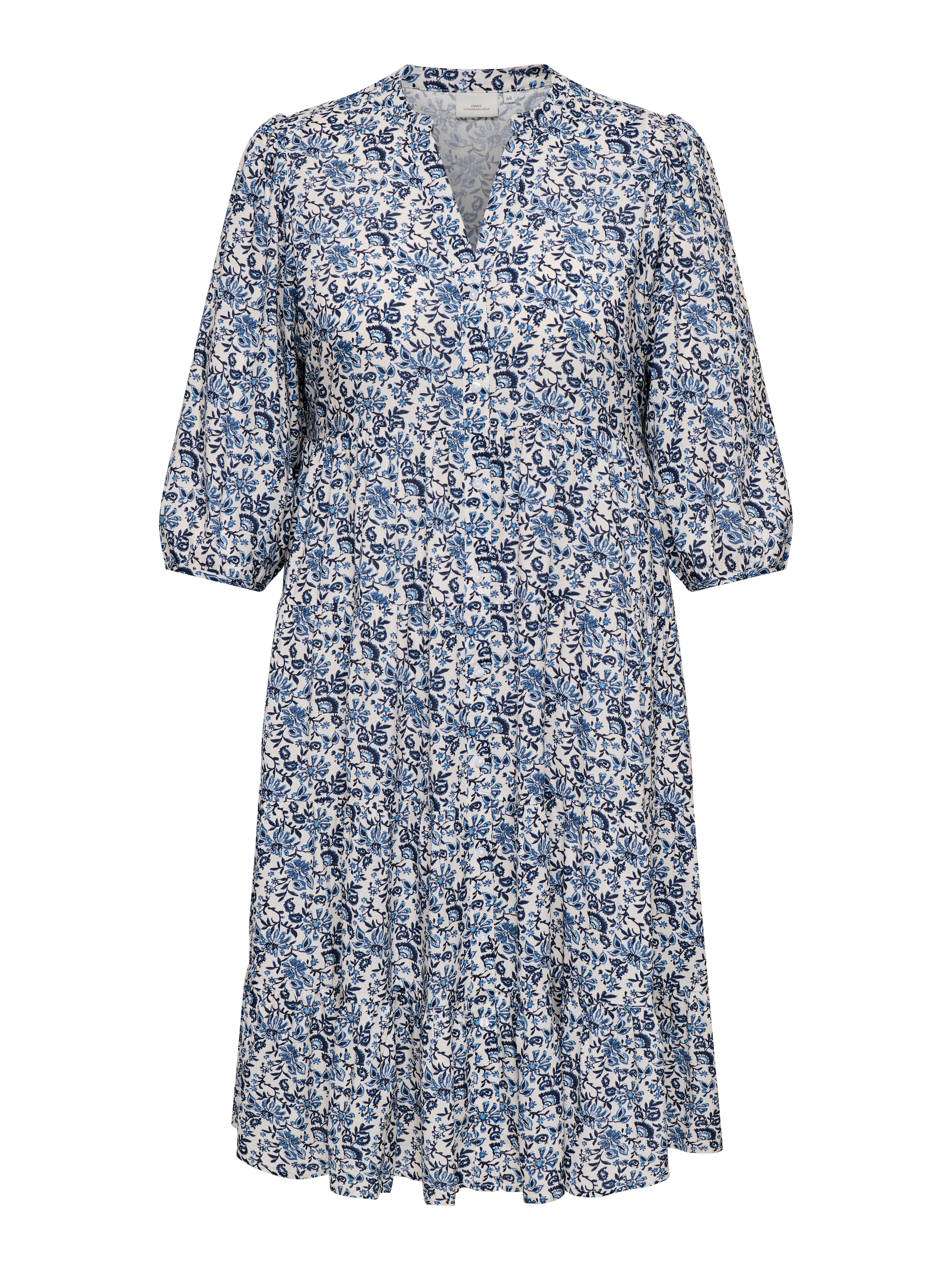 ONLY CARMAKOMA Tunikakleid »CARMILANA 3/4 DRESS WVN NOOS« Sommerkleid