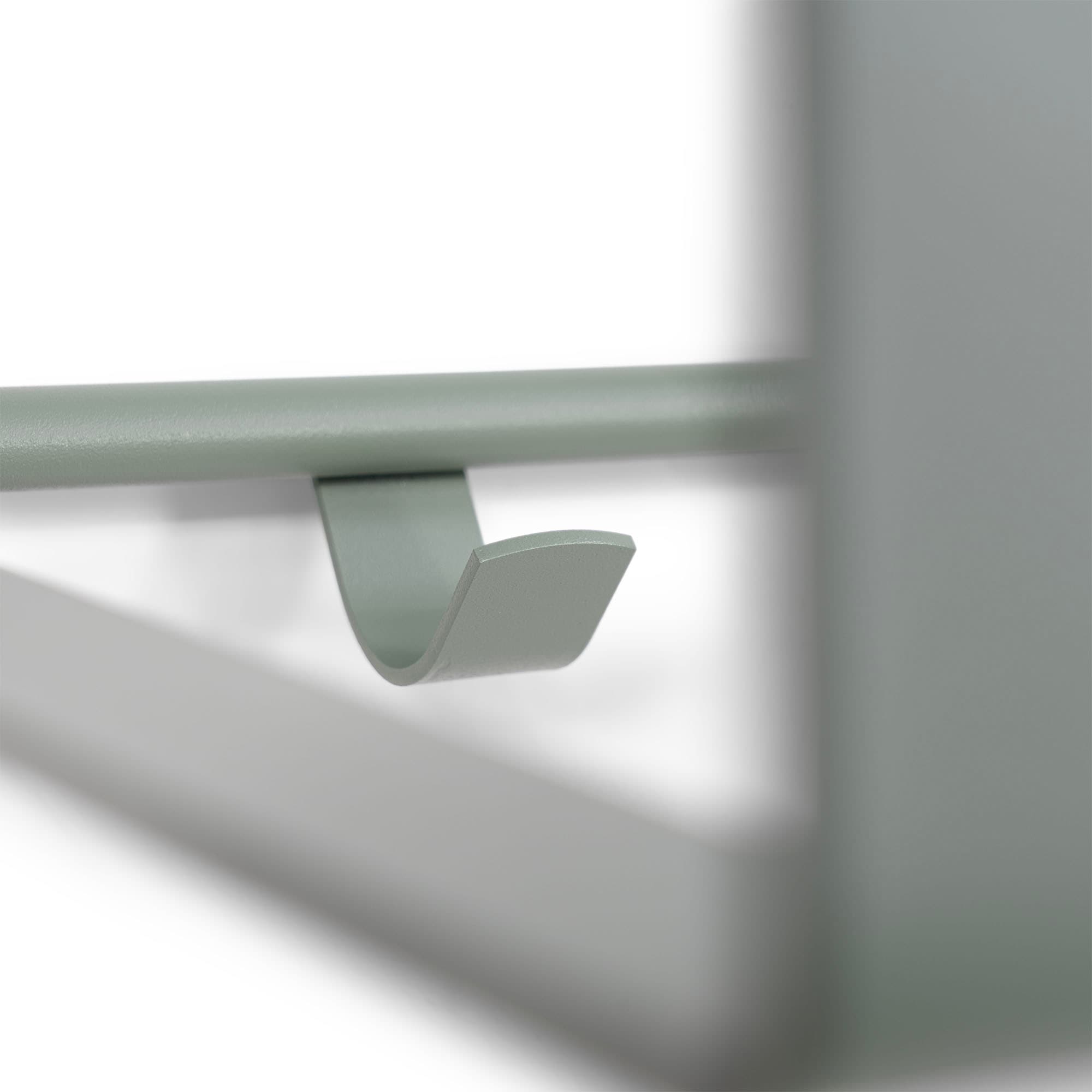 Spinder Design Garderobenleiste »REX«, (1 St.), Wandgarderobe aus Stahl mit Hutablage und 5 bzw. 7 Haken