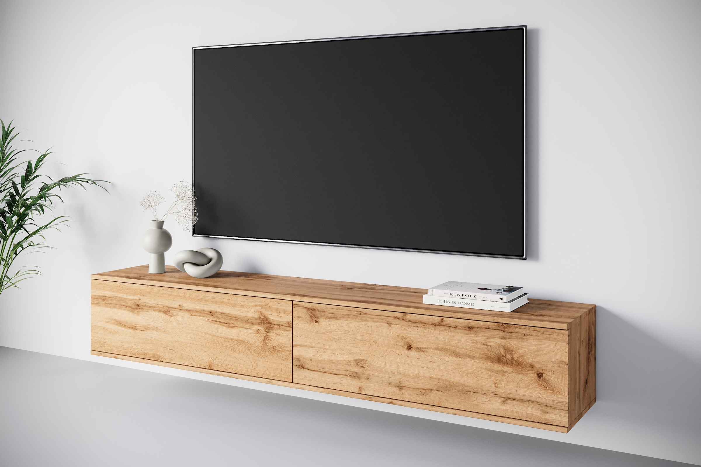 OTTO home Lowboard »Kenia« 1 Stk. tlg. 2 Klappen – flexibel hängend oder stehend montierbar