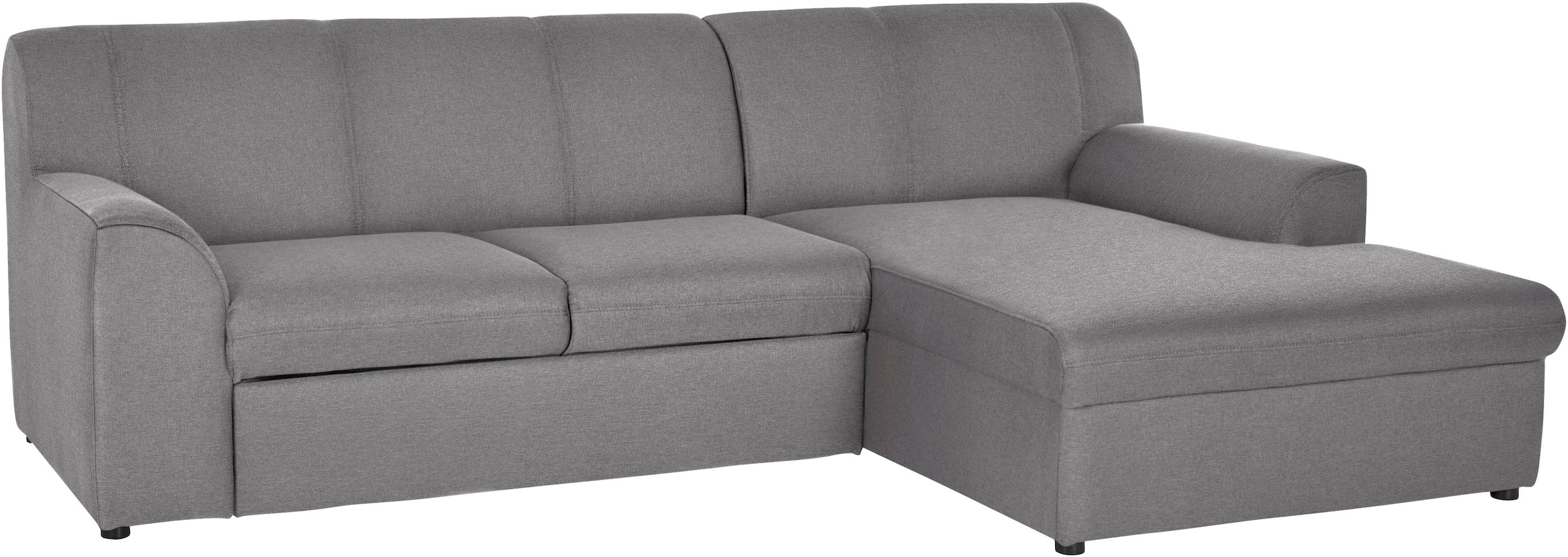 DOMO collection Ecksofa »Topper, elegant und zeitlos, kompaktes Stellmaß 245/155cm, L-Form«, mit Recamiere, wahlweise mit Schlaffunktion