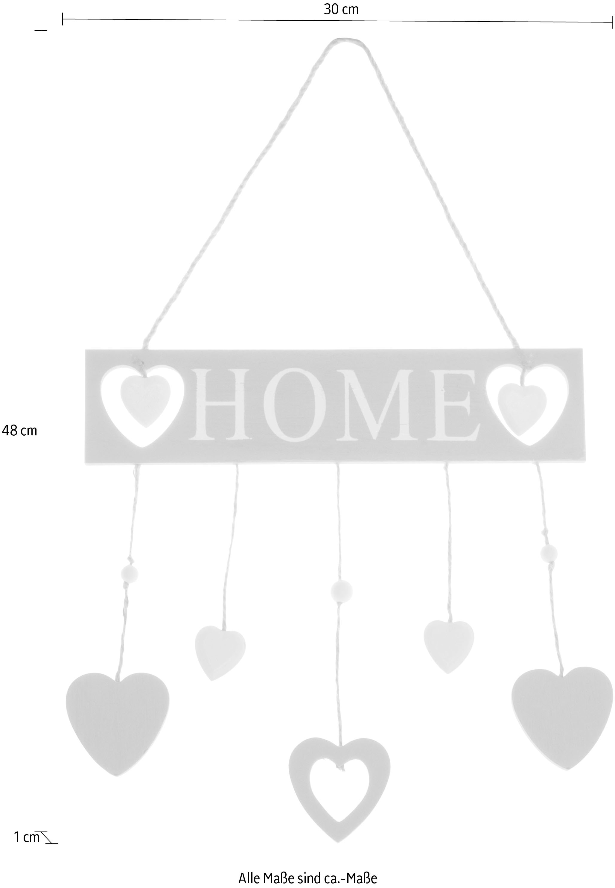 Myflair Möbel & Accessoires Deko-Buchstaben »Home«, Wanddeko mit Schriftug  & Herzen, Wohnzimmer kaufen online bei OTTO