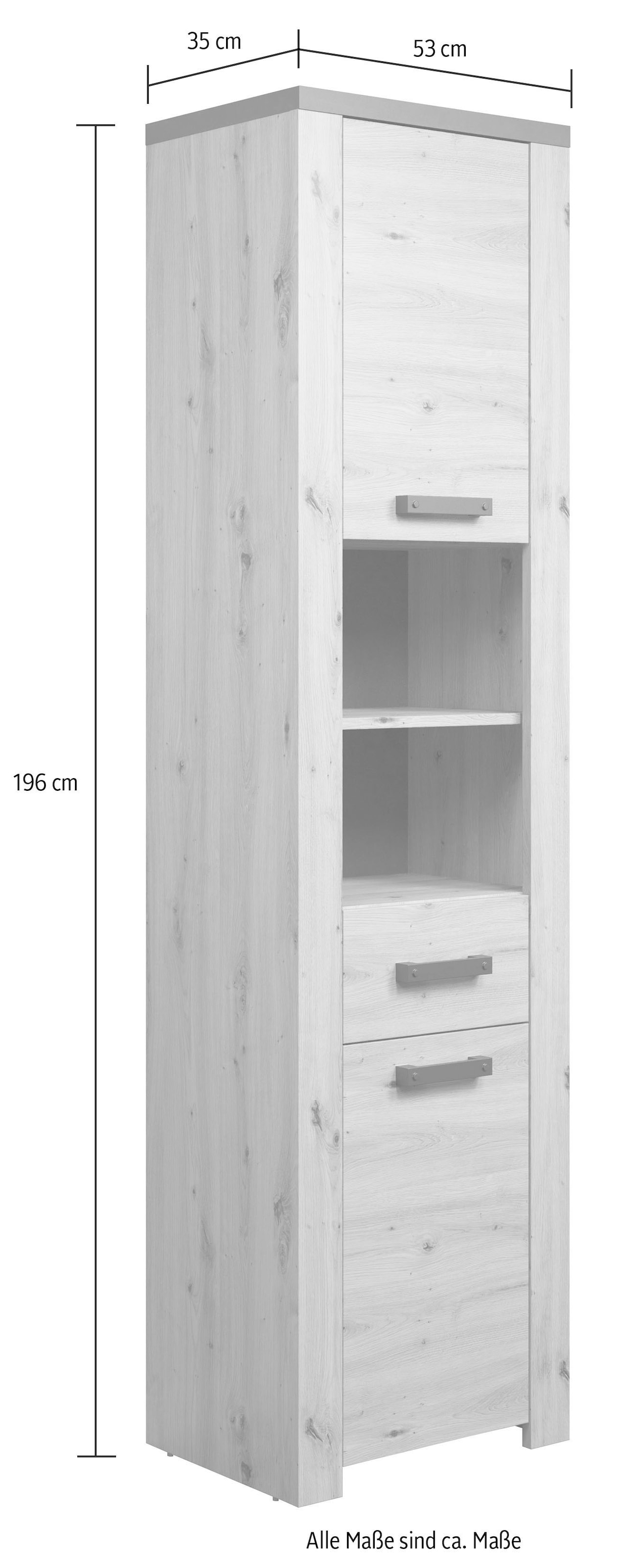 welltime Hochschrank »Ambres« 1 Stk. tlg. Hochschrank mit Soft-Close Funktion - (B/T/H) 53/35/196 cm