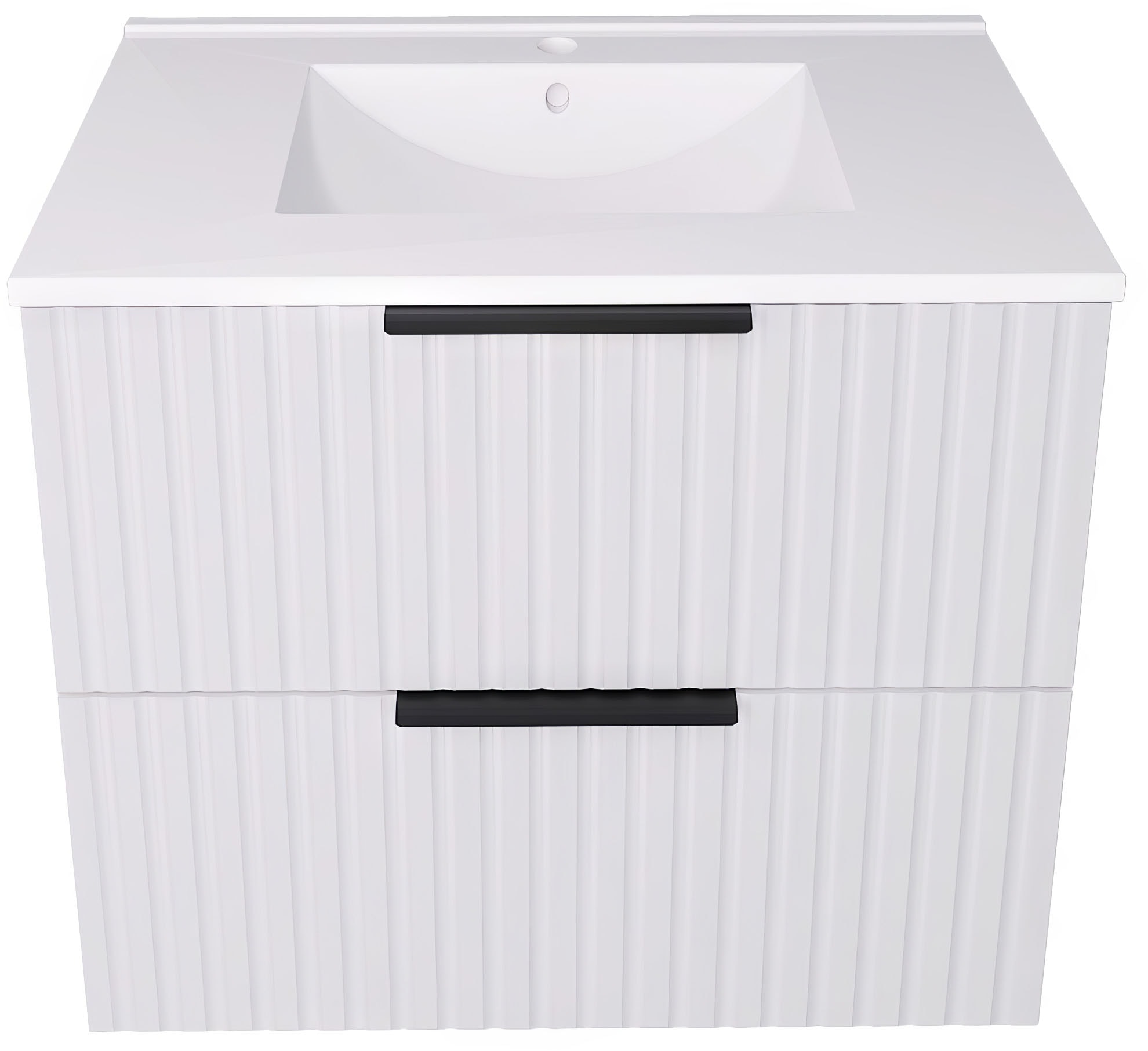 welltime Waschtisch »TIBU mit Waschbecken. 2 Schubladen. 2 Breiten (60/80cm) und 4 Farben« Badschrank mit Waschbecken, Softclose, Maße B/H/T: 61/53/47 cm